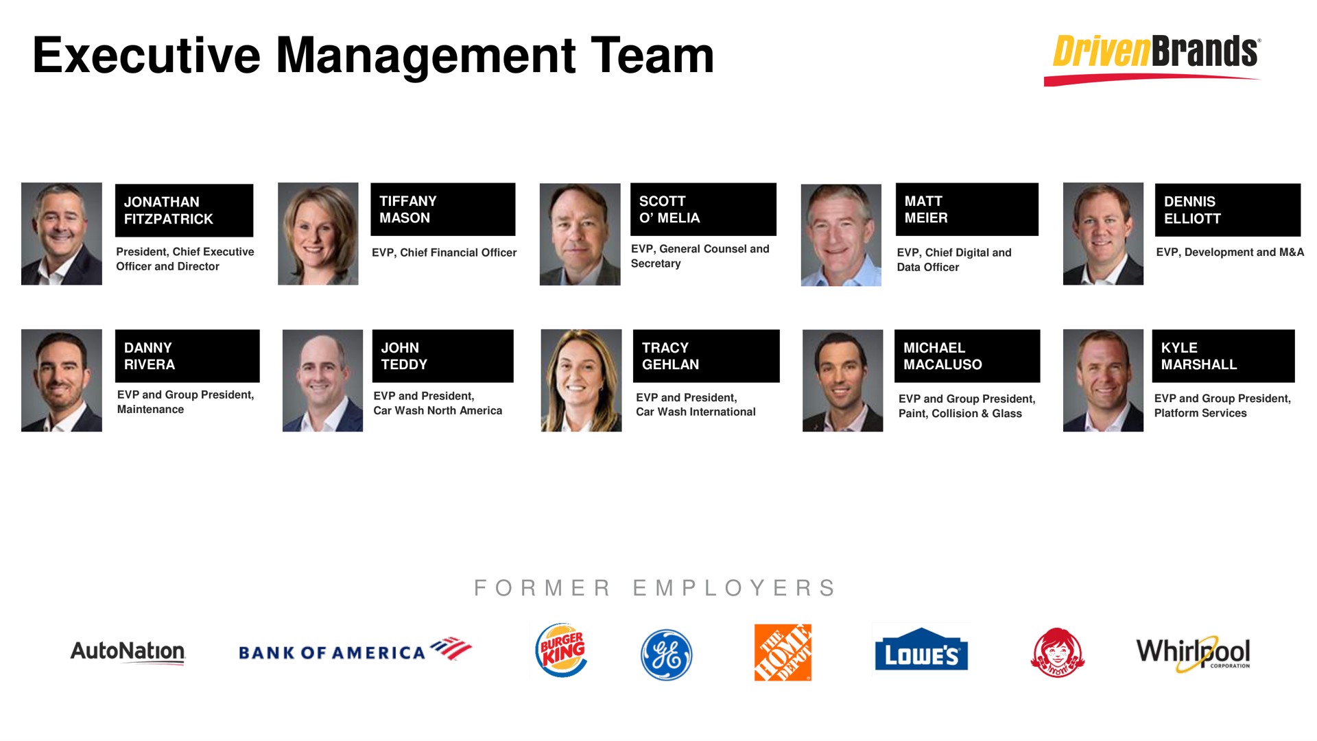 executive management team | DrivenBrands
