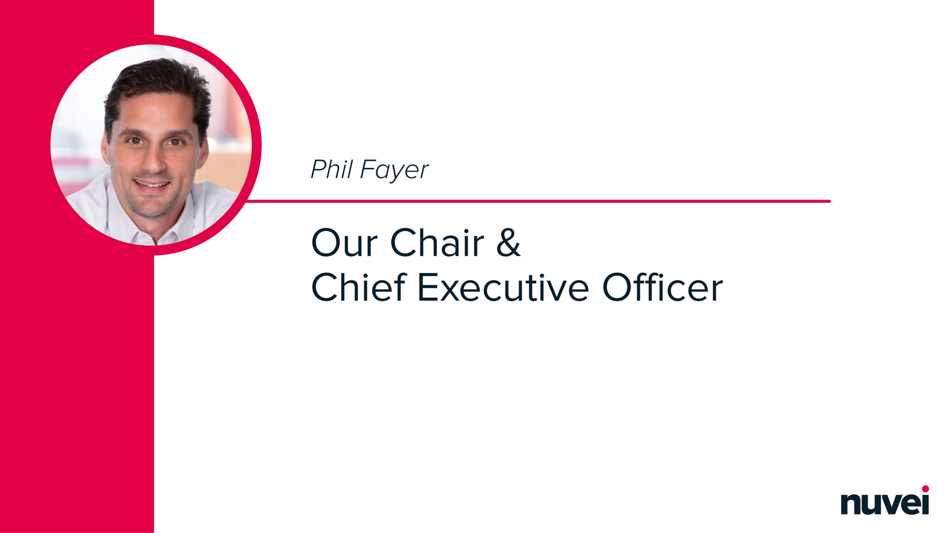 our chair chief executive officer | Nuvei