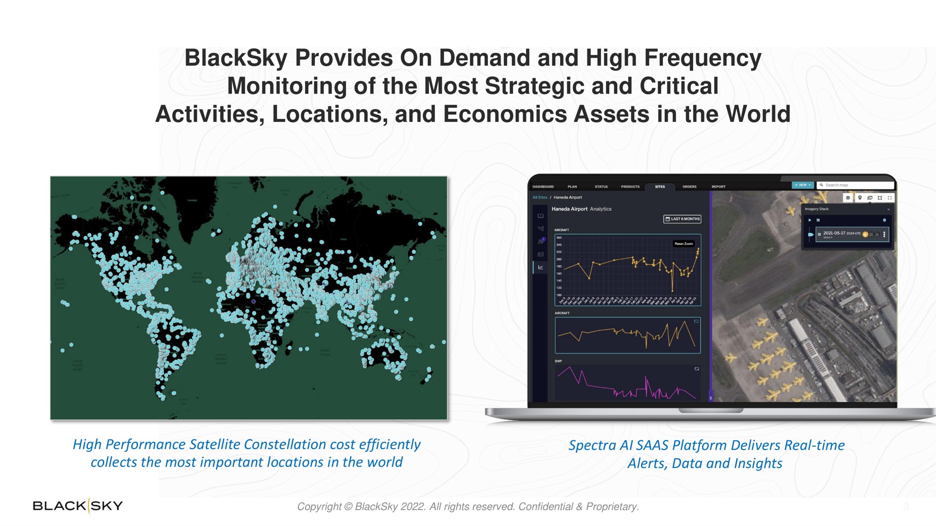 provides on demand and high frequency monitoring of the most strategic and critical activities locations and economics assets in the world | BlackSky