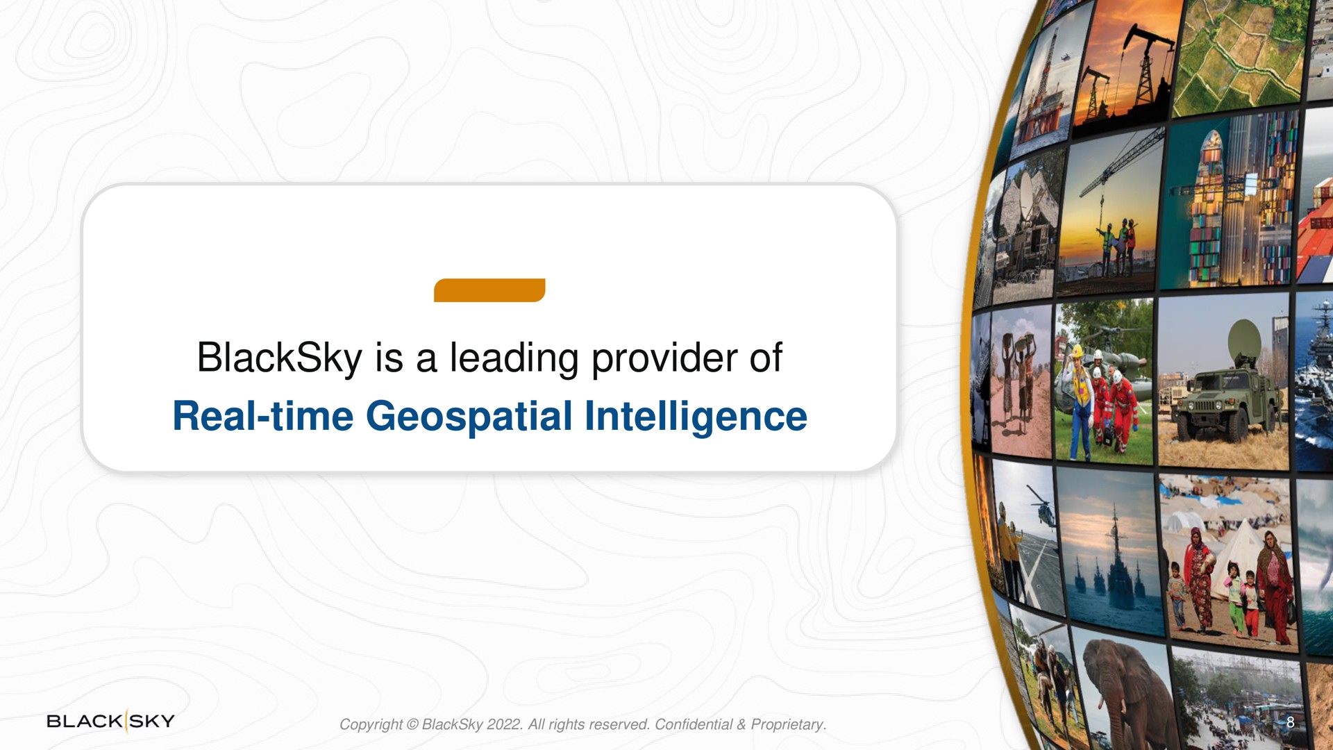 is a leading provider of real time intelligence | BlackSky