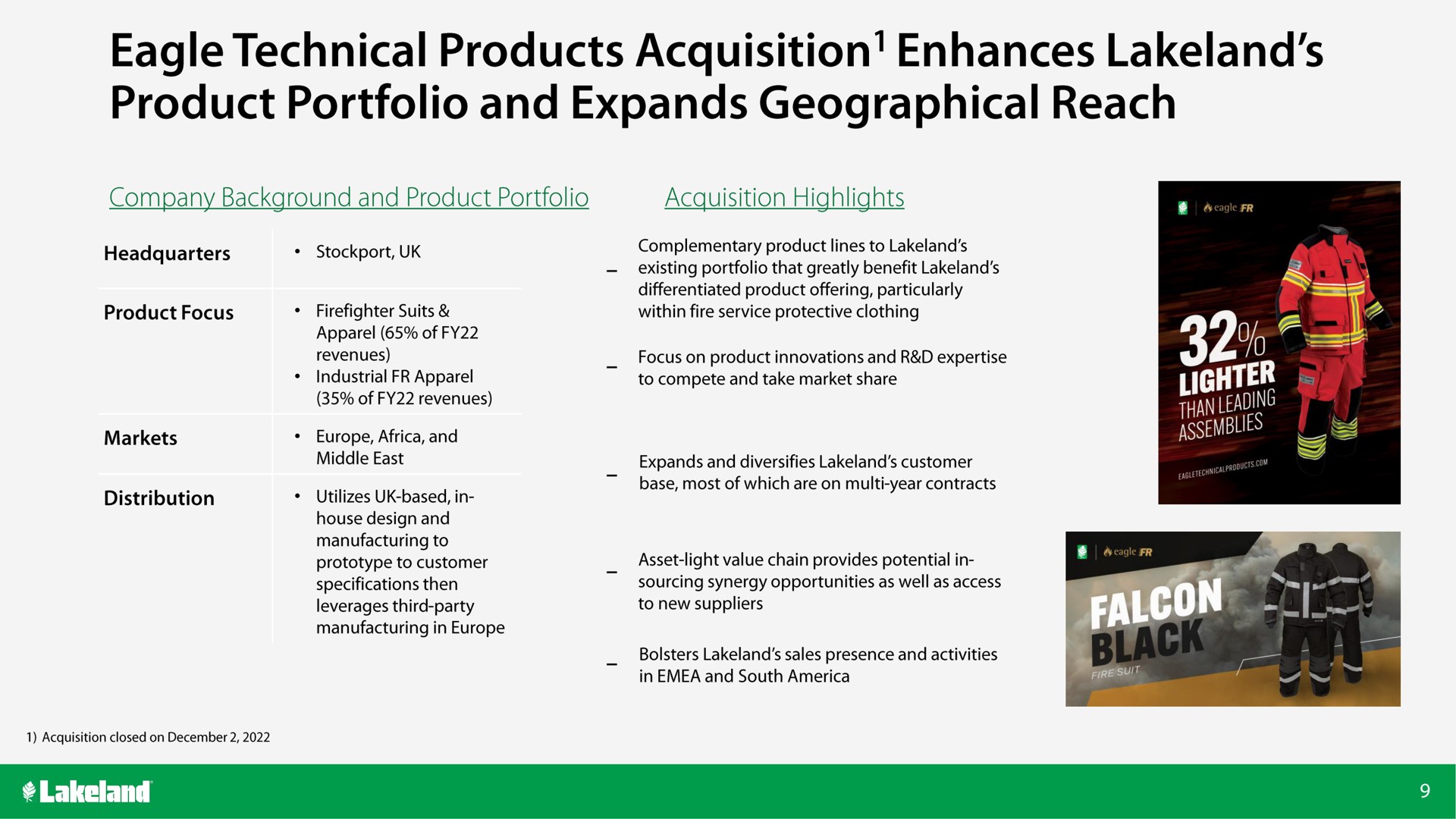 eagle technical products acquisition enhances lakeland product portfolio and expands geographical reach a | Lakeland Bancorp