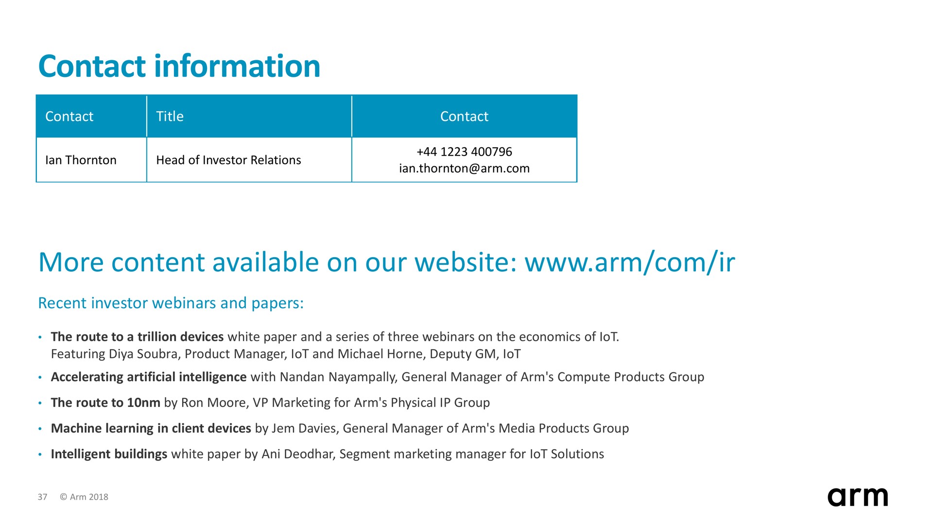 contact information more content available on our arm | SoftBank
