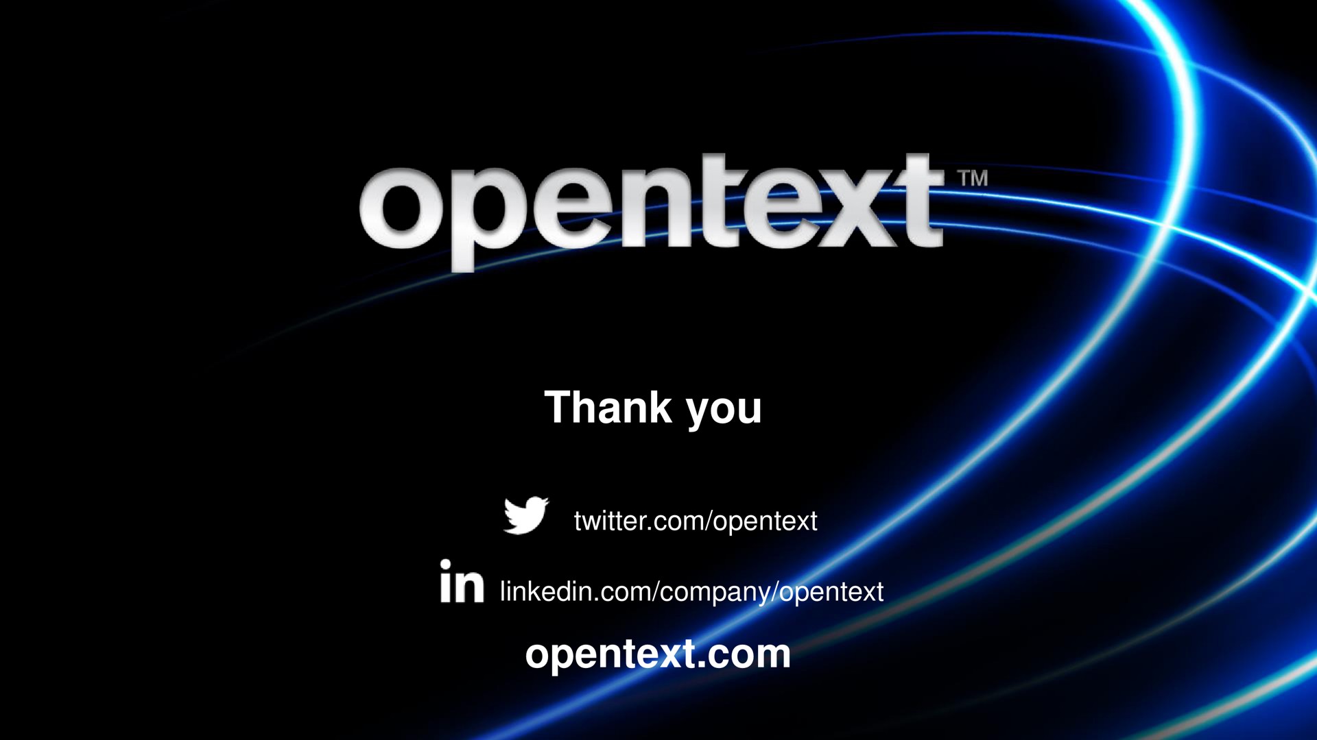 thank you | OpenText