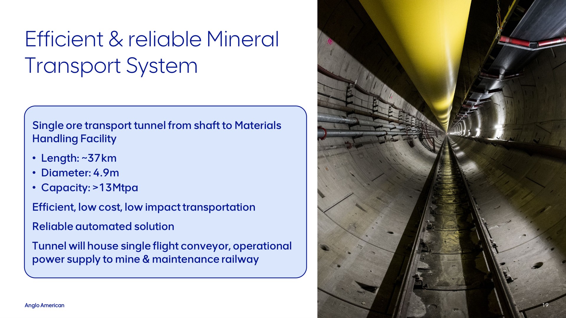 efficient reliable mineral transport system | AngloAmerican