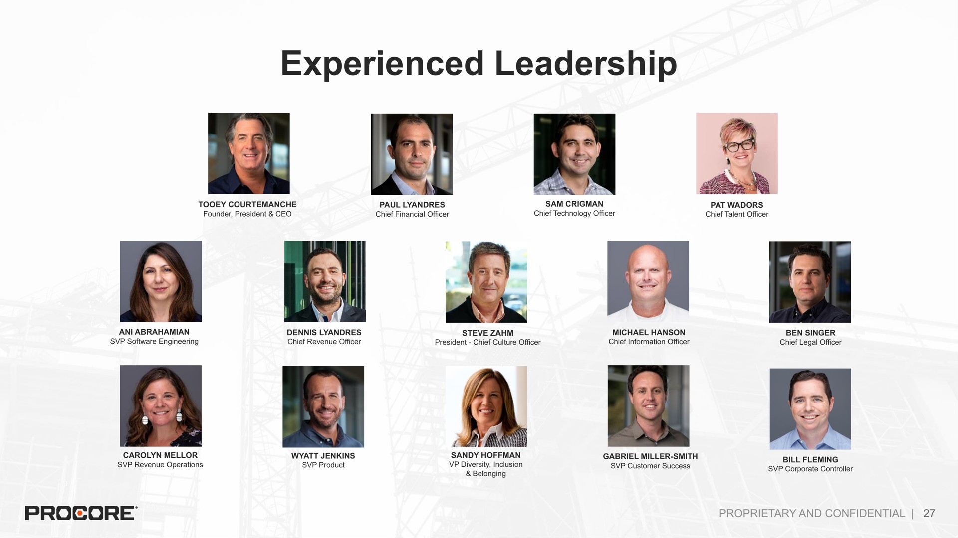 experienced leadership | Procore