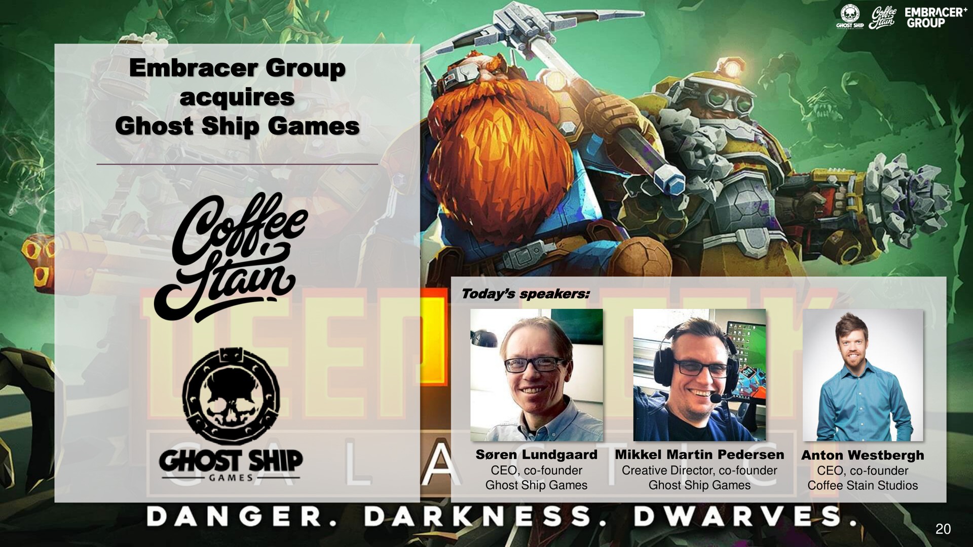 embracer group acquires ghost ship games danger darkness dwarves | Embracer Group
