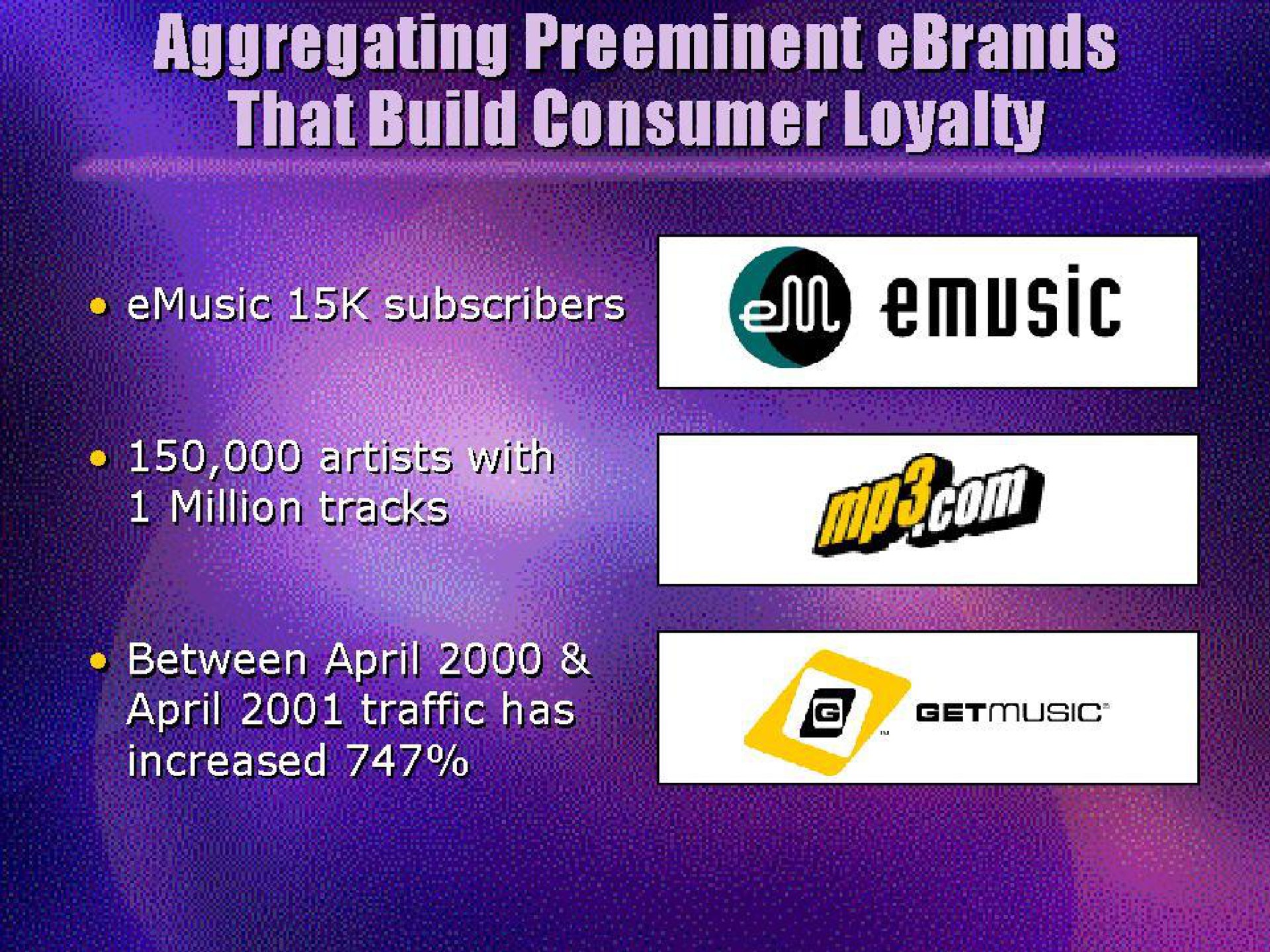 aggregating that build consumer loyalty increased traffic has | Universal Music Group