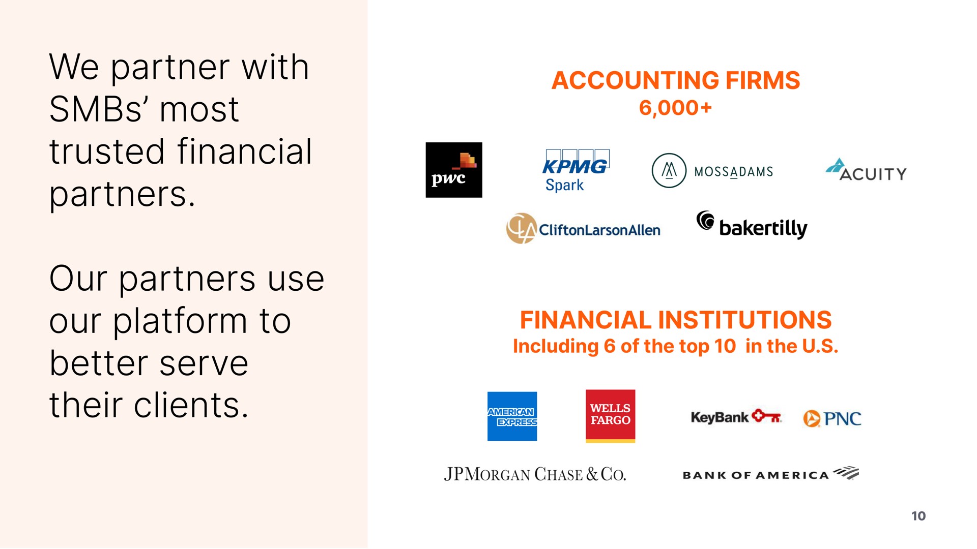 we partner with most trusted financial partners our partners use our platform to better serve their clients accounting firms institutions | Bill.com