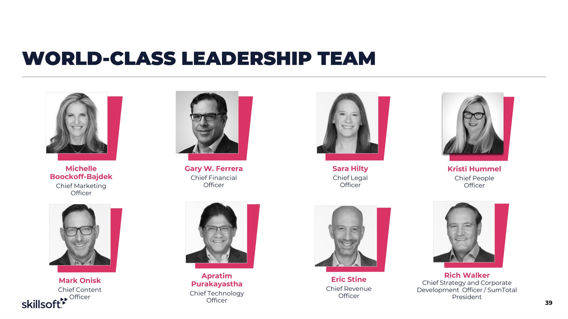 world class leadership team | Skillsoft