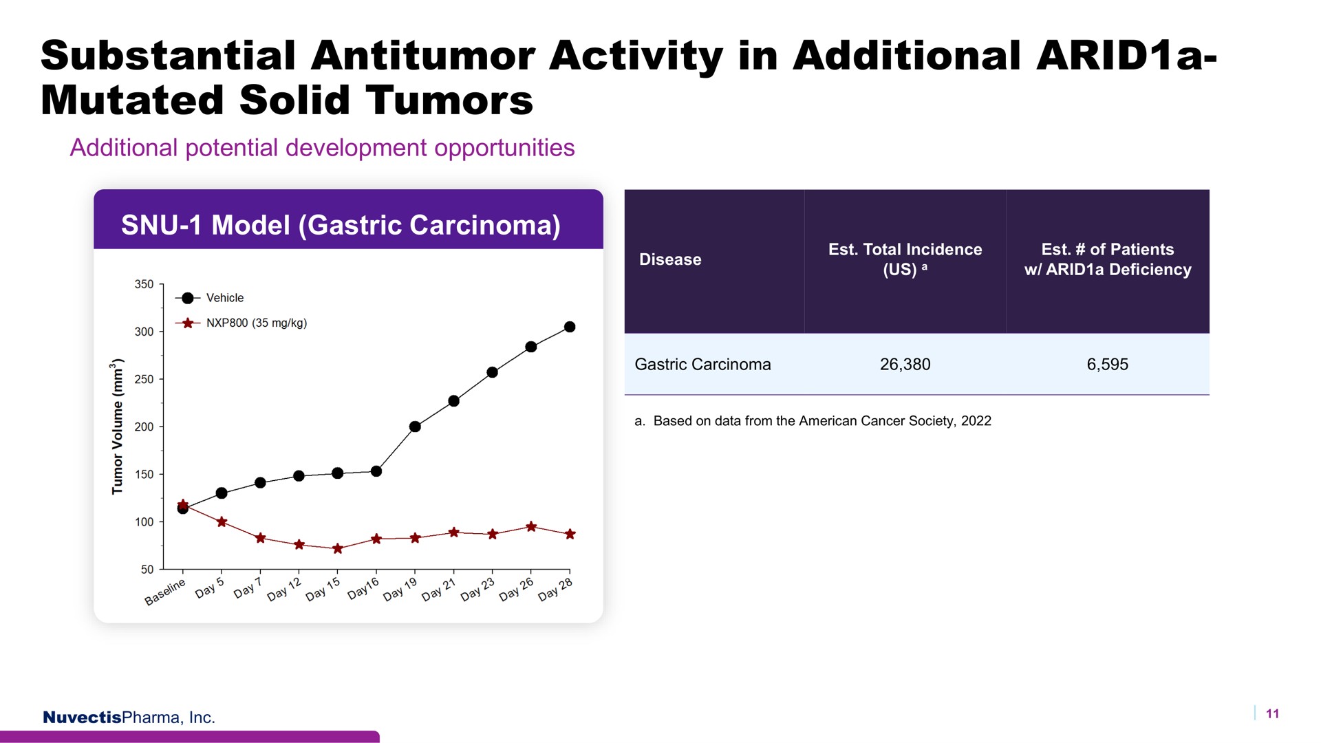 substantial activity in additional arid a mutated solid tumors | Nuvectis Pharma