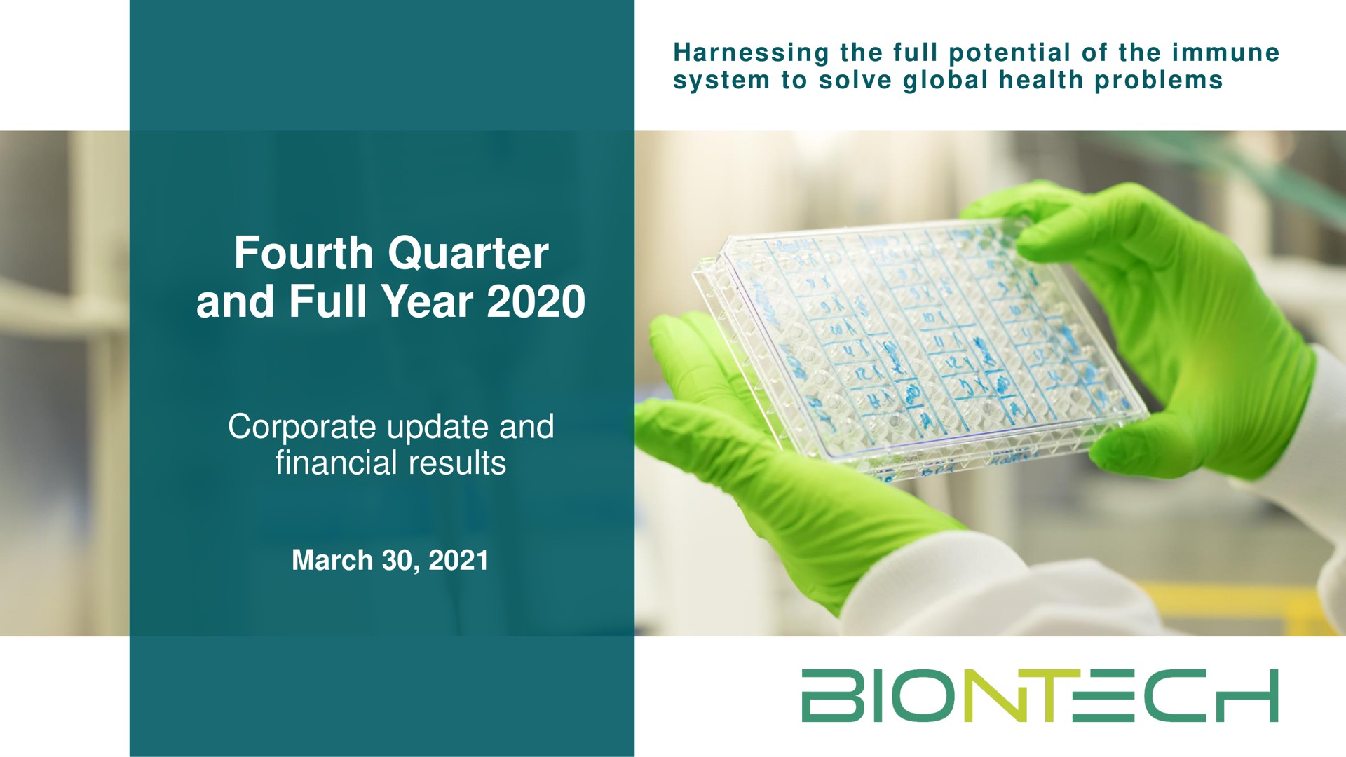fourth quarter and full year corporate update and financial results march | BioNTech