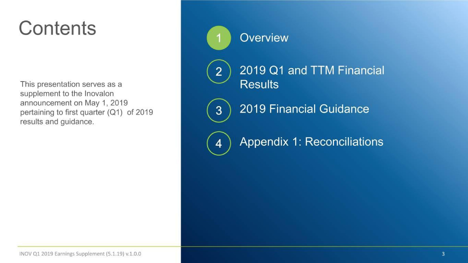 contents overview and financial financial guidance appendix reconciliations | Inovalon