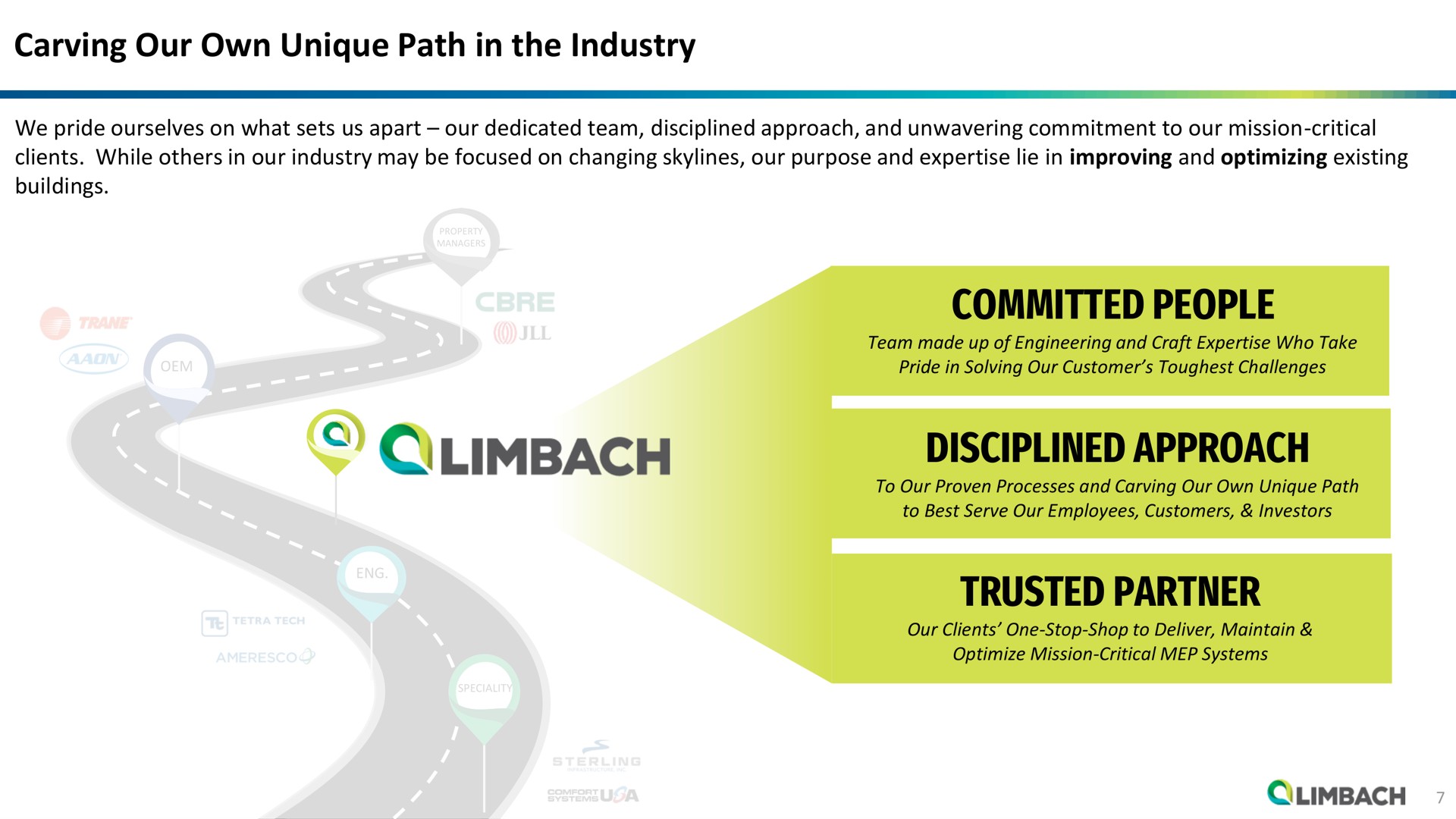 carving our own unique path in the industry committed people disciplined approach trusted partner | Limbach Holdings