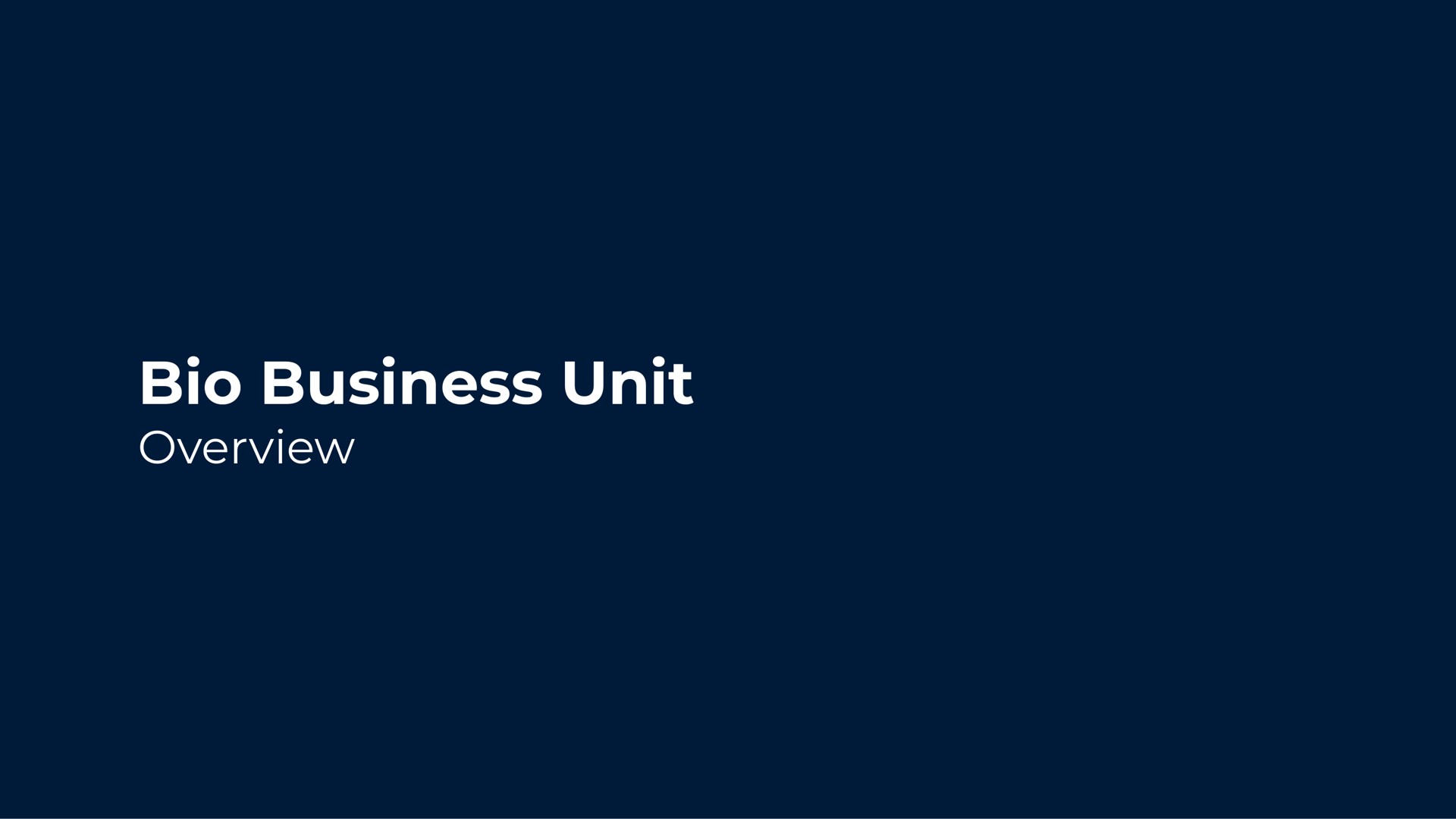 business unit overview | BenevolentAI