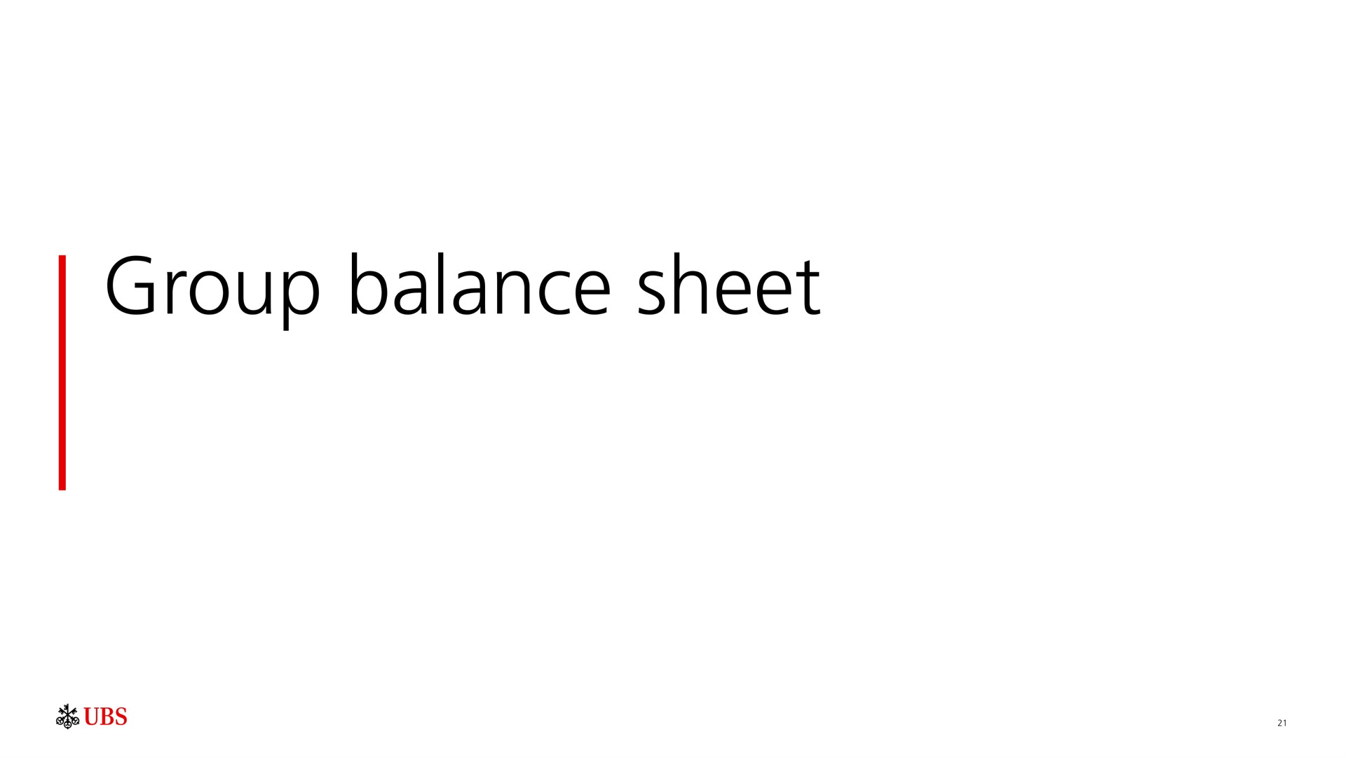 group balance sheet | UBS
