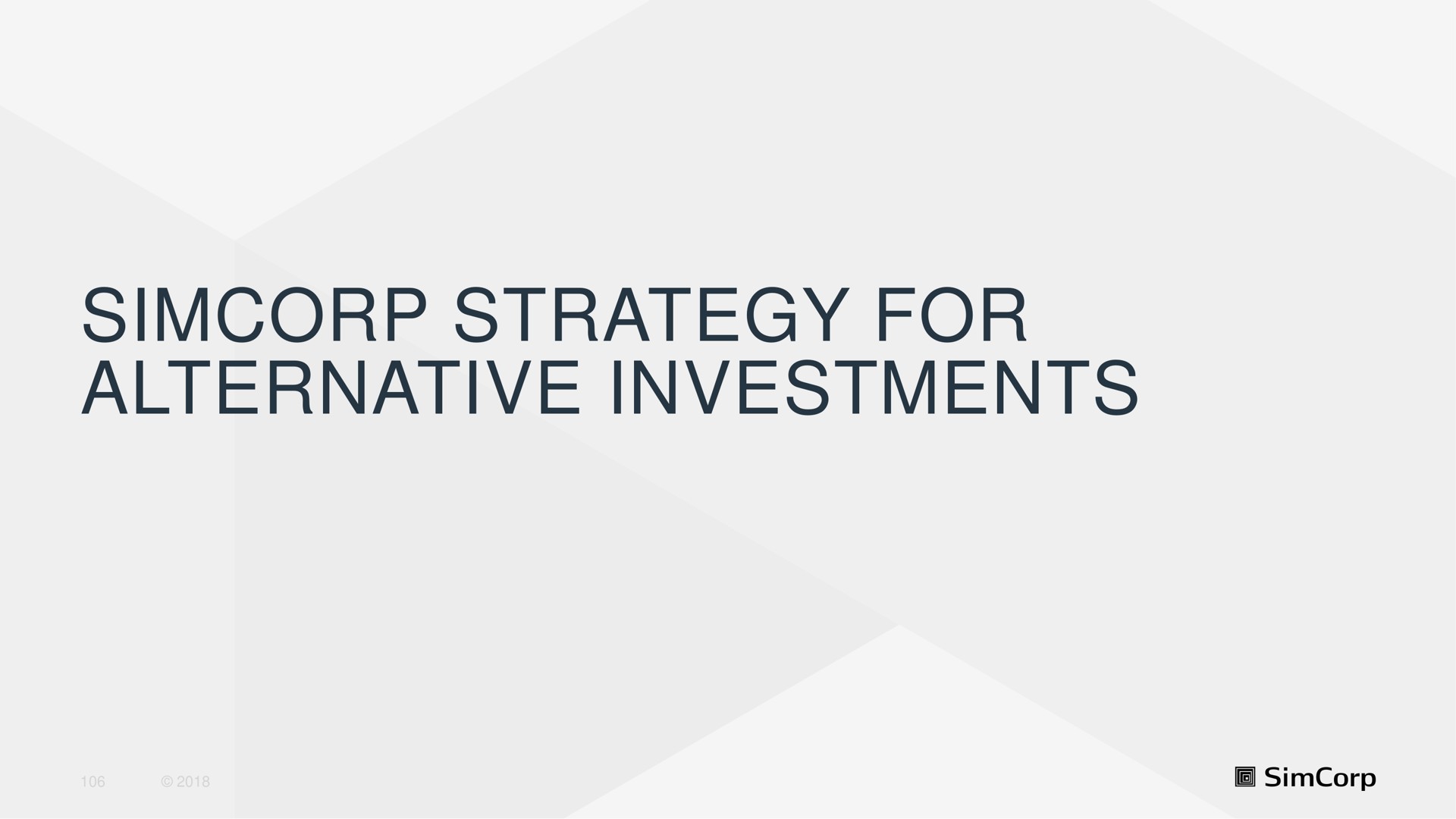 strategy for alternative investments | SimCorp