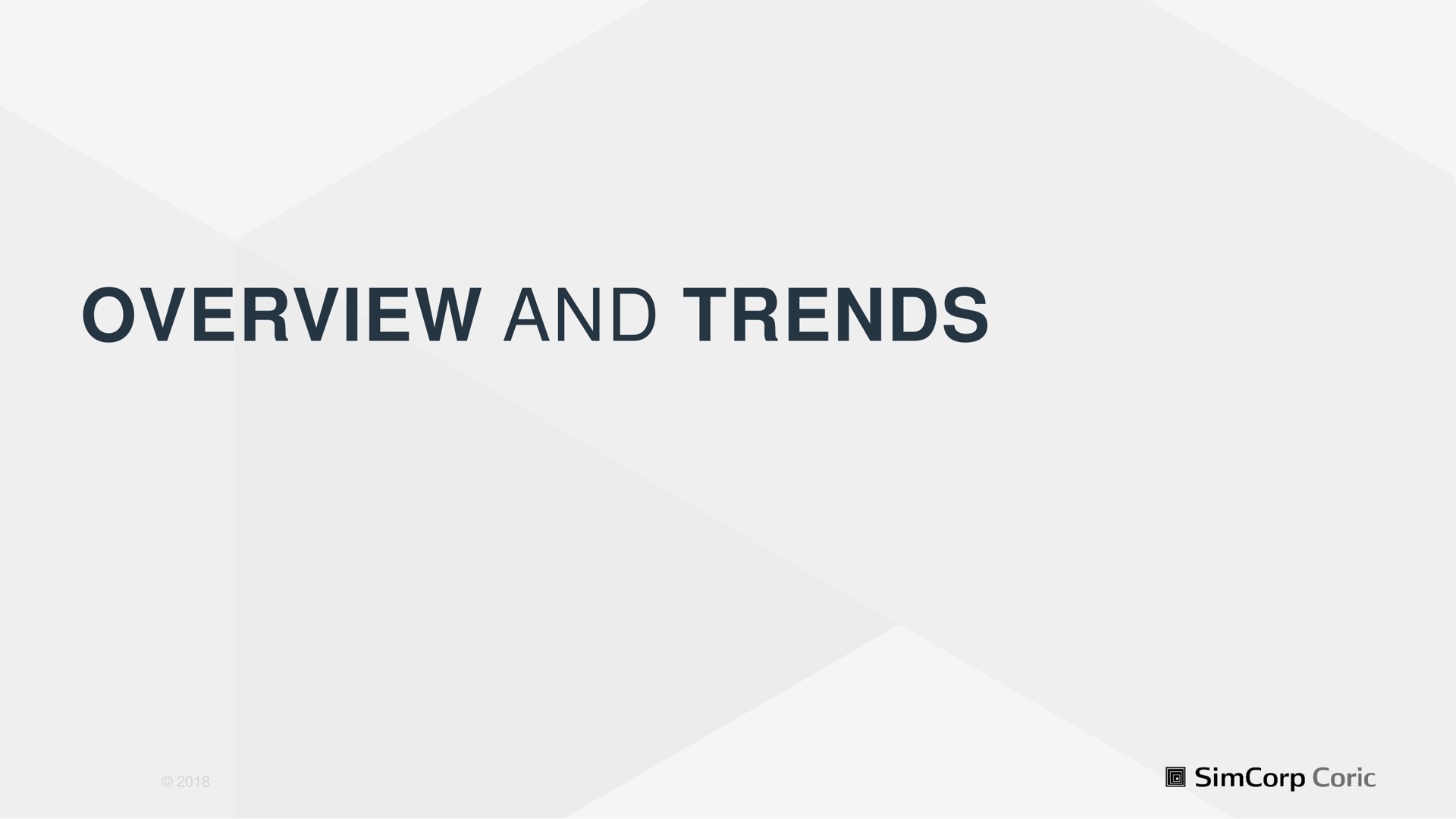 overview and trends | SimCorp