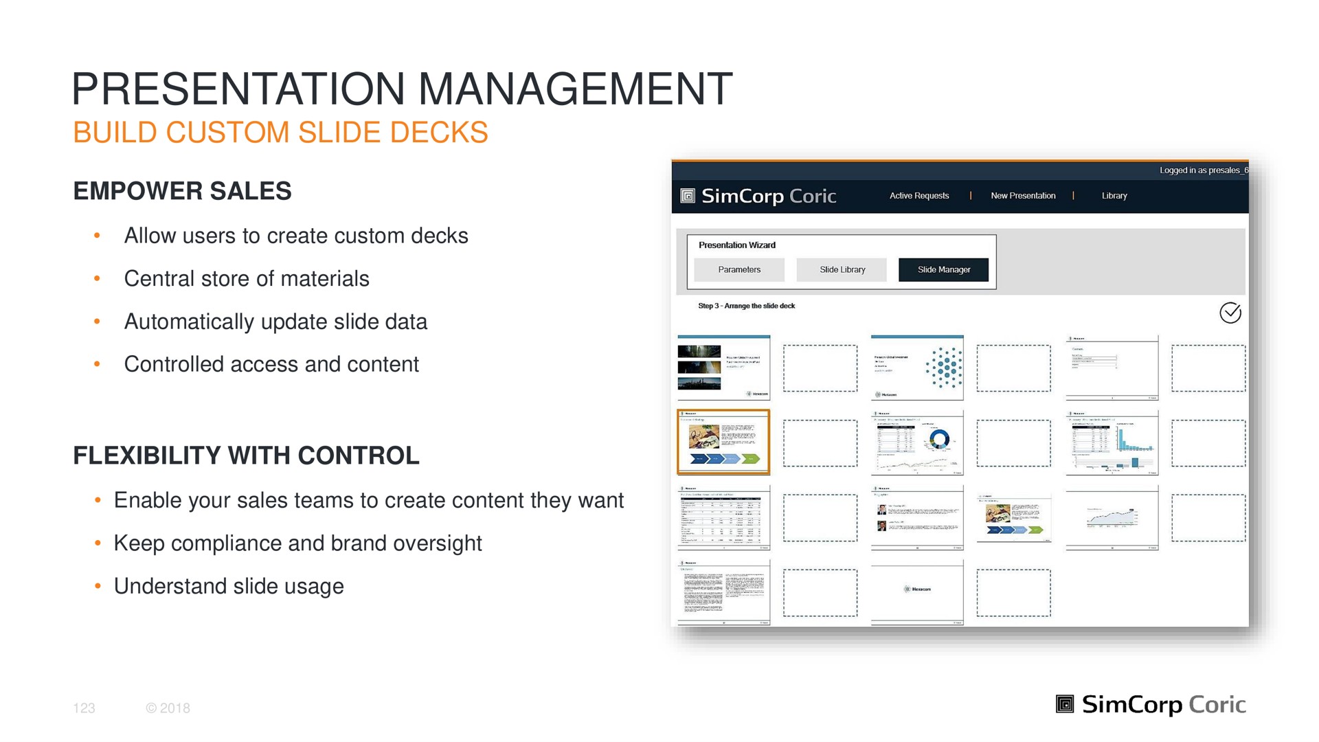 presentation management | SimCorp