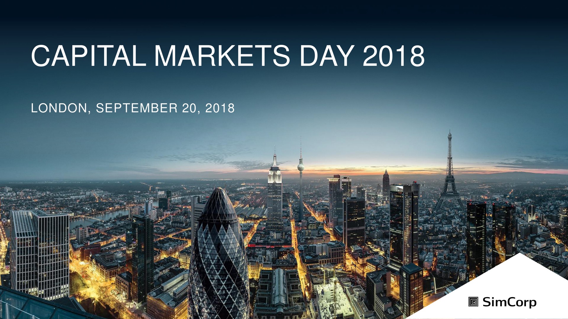 capital markets day | SimCorp