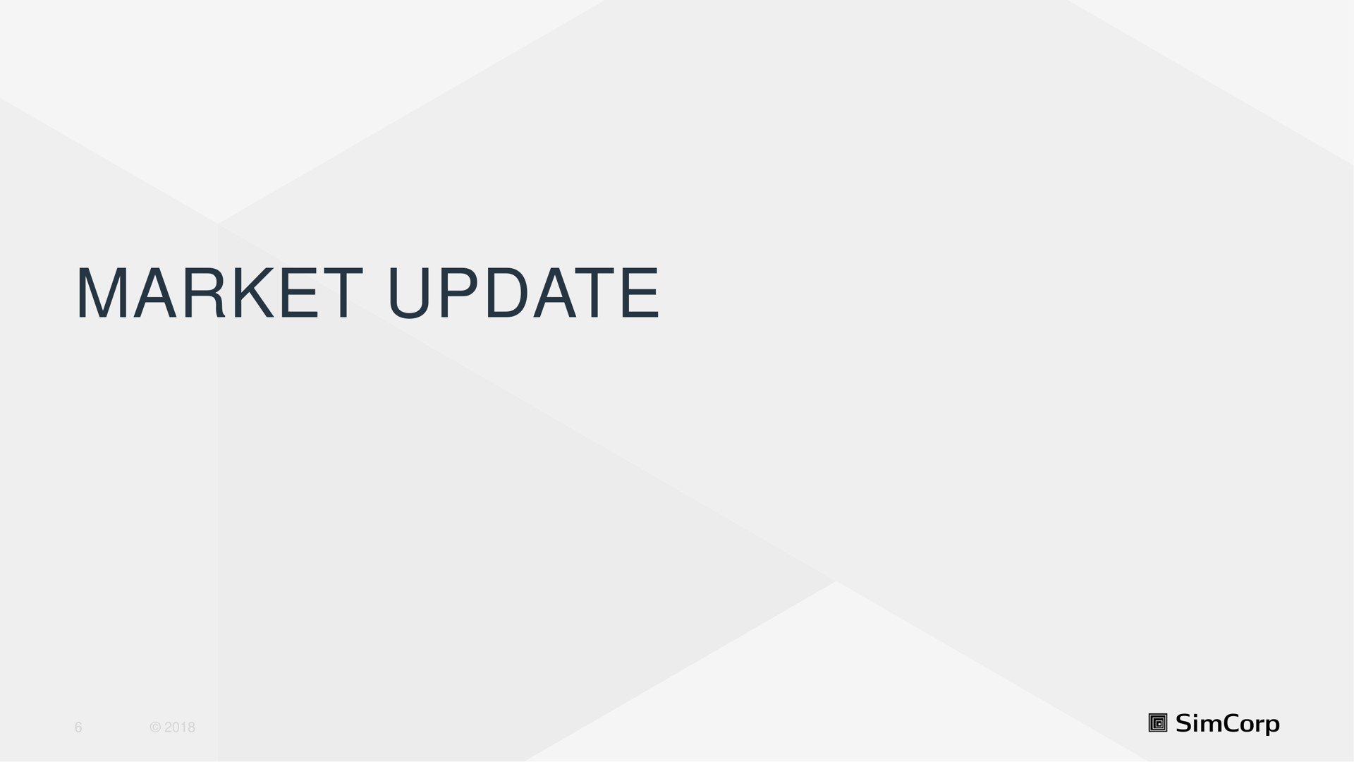 market update | SimCorp