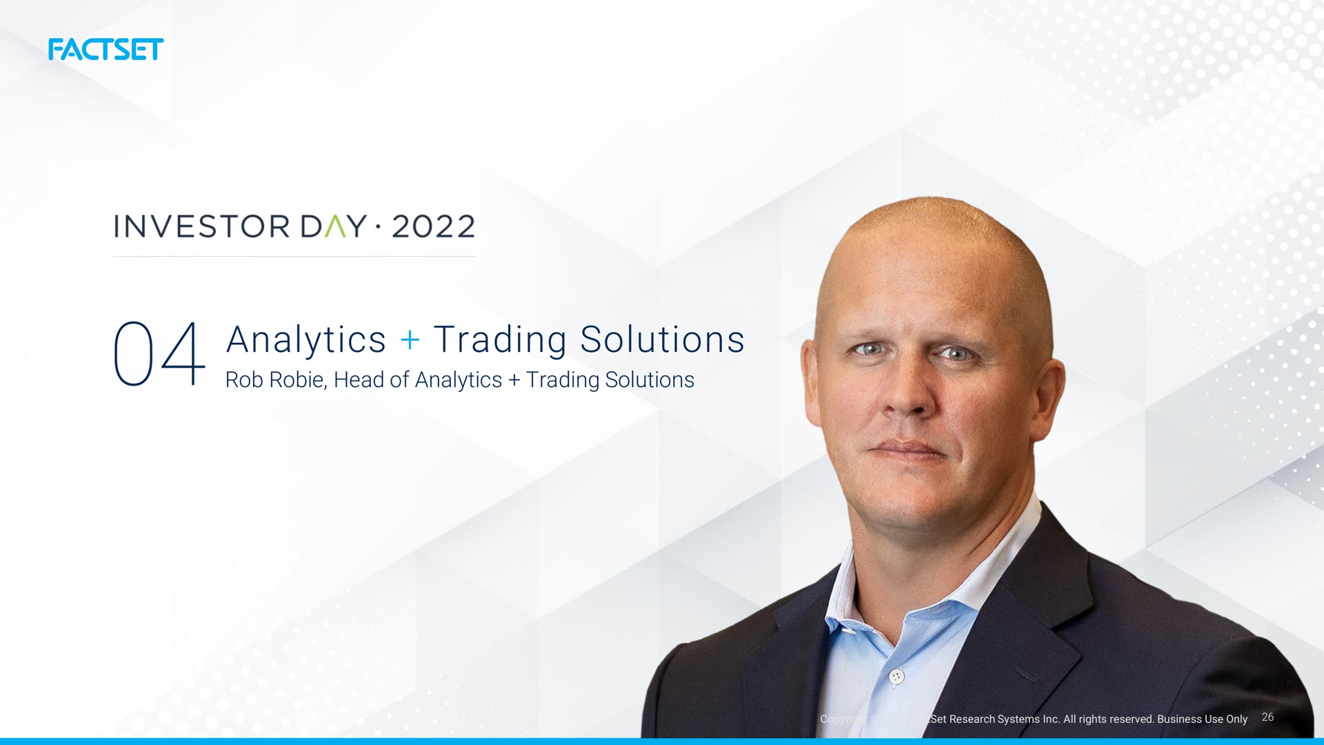 analytics trading solutions investor day | Factset