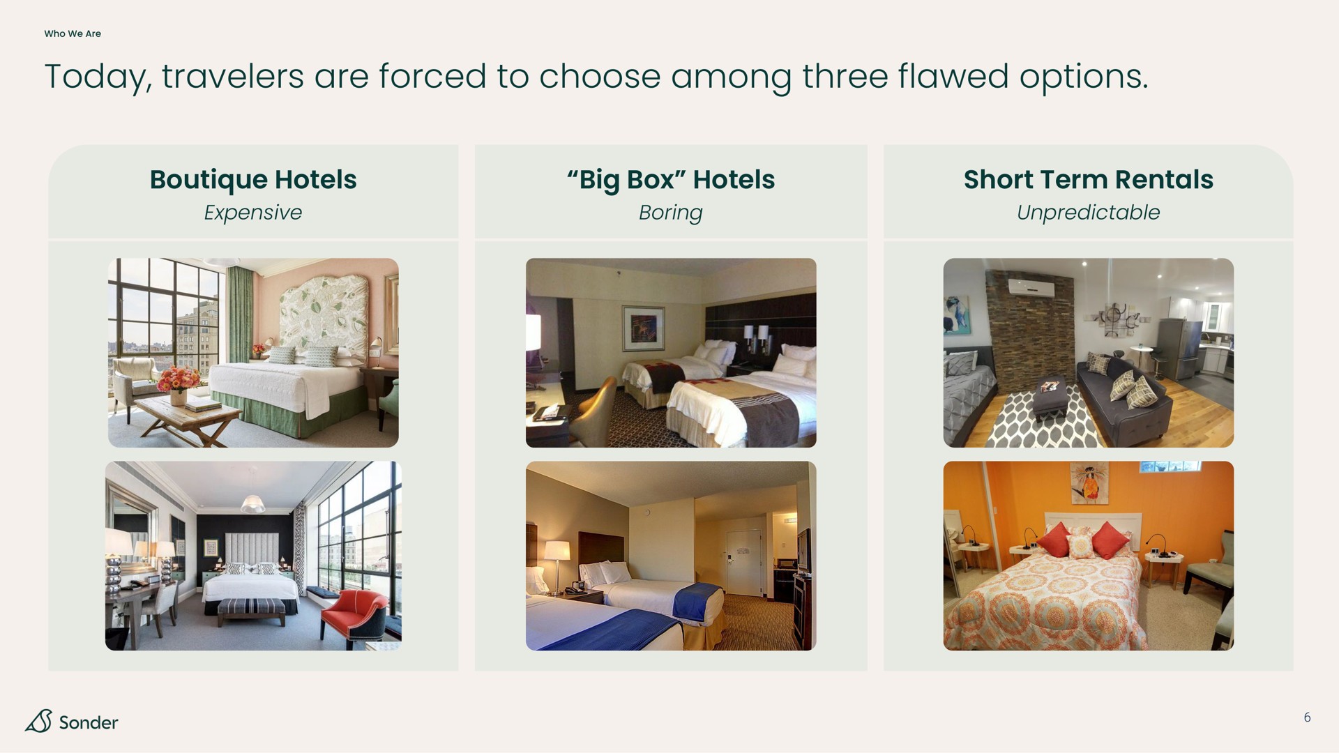 today travelers are forced to choose among three flawed options hotels big box hotels short term rentals | Sonder