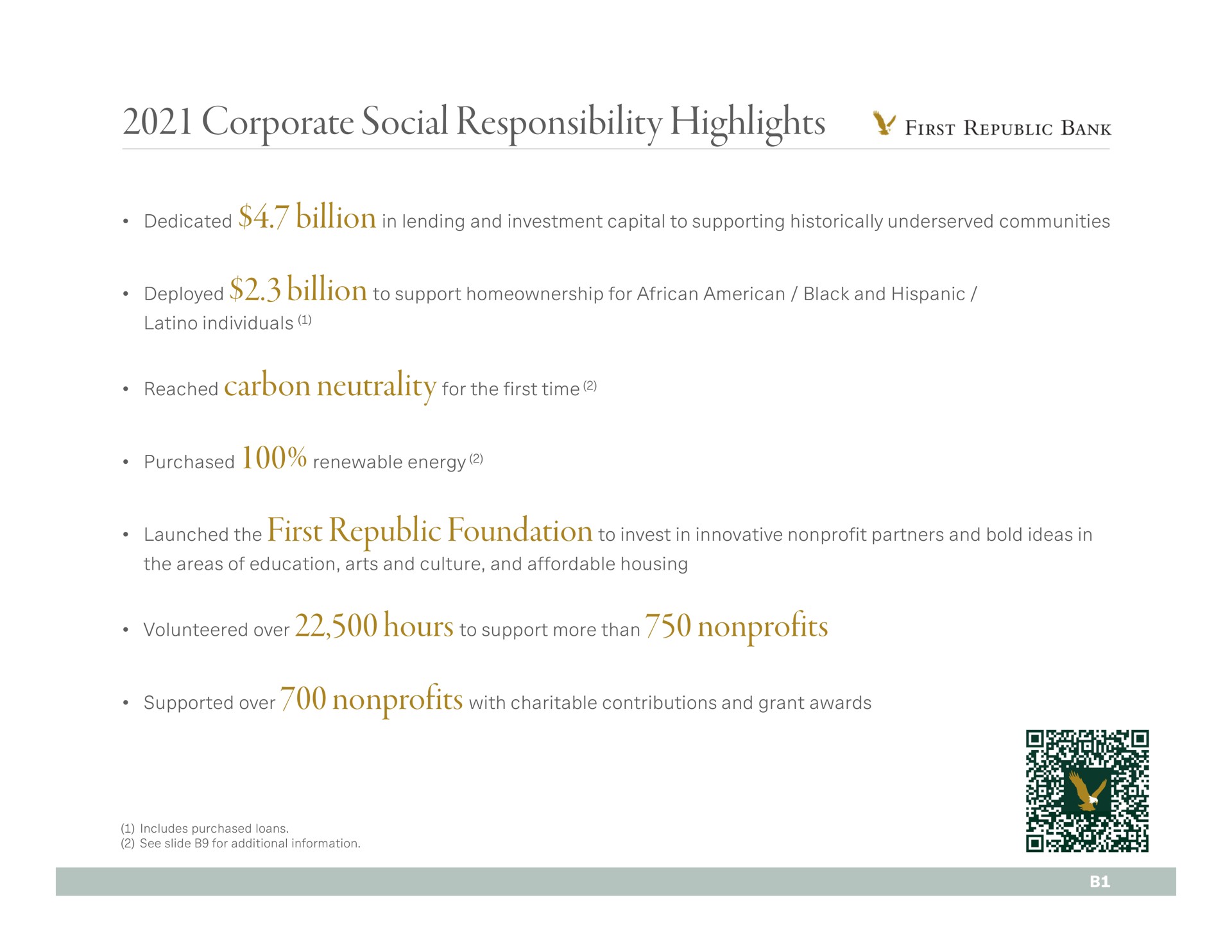 corporate social responsibility highlights first bank reached carbon neutrality for the first time | First Republic Bank