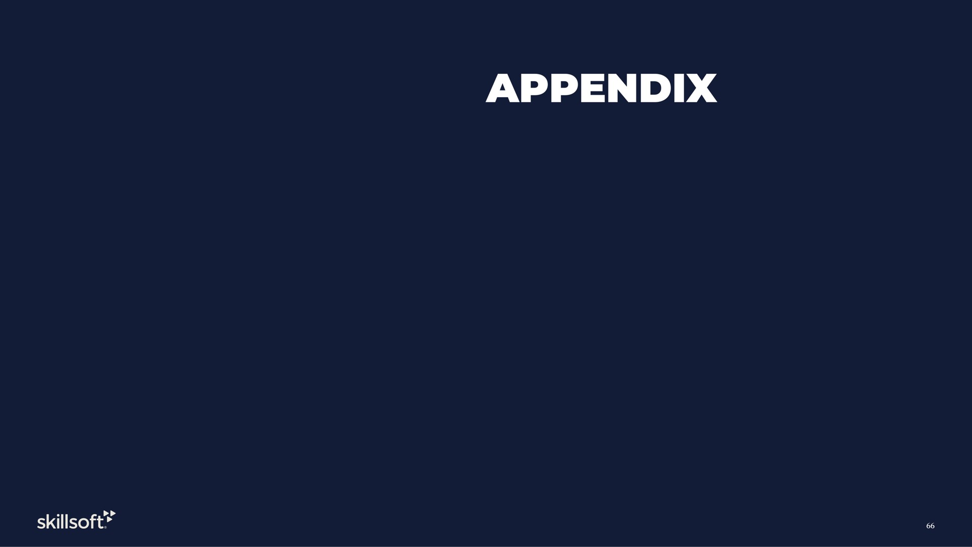 appendix | Skillsoft