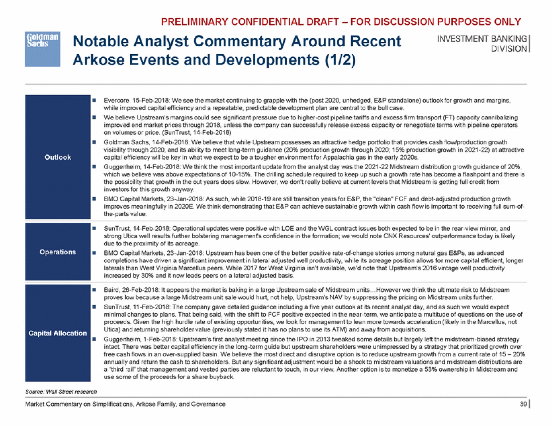 notable analyst commentary around recent arkose events and developments | Goldman Sachs