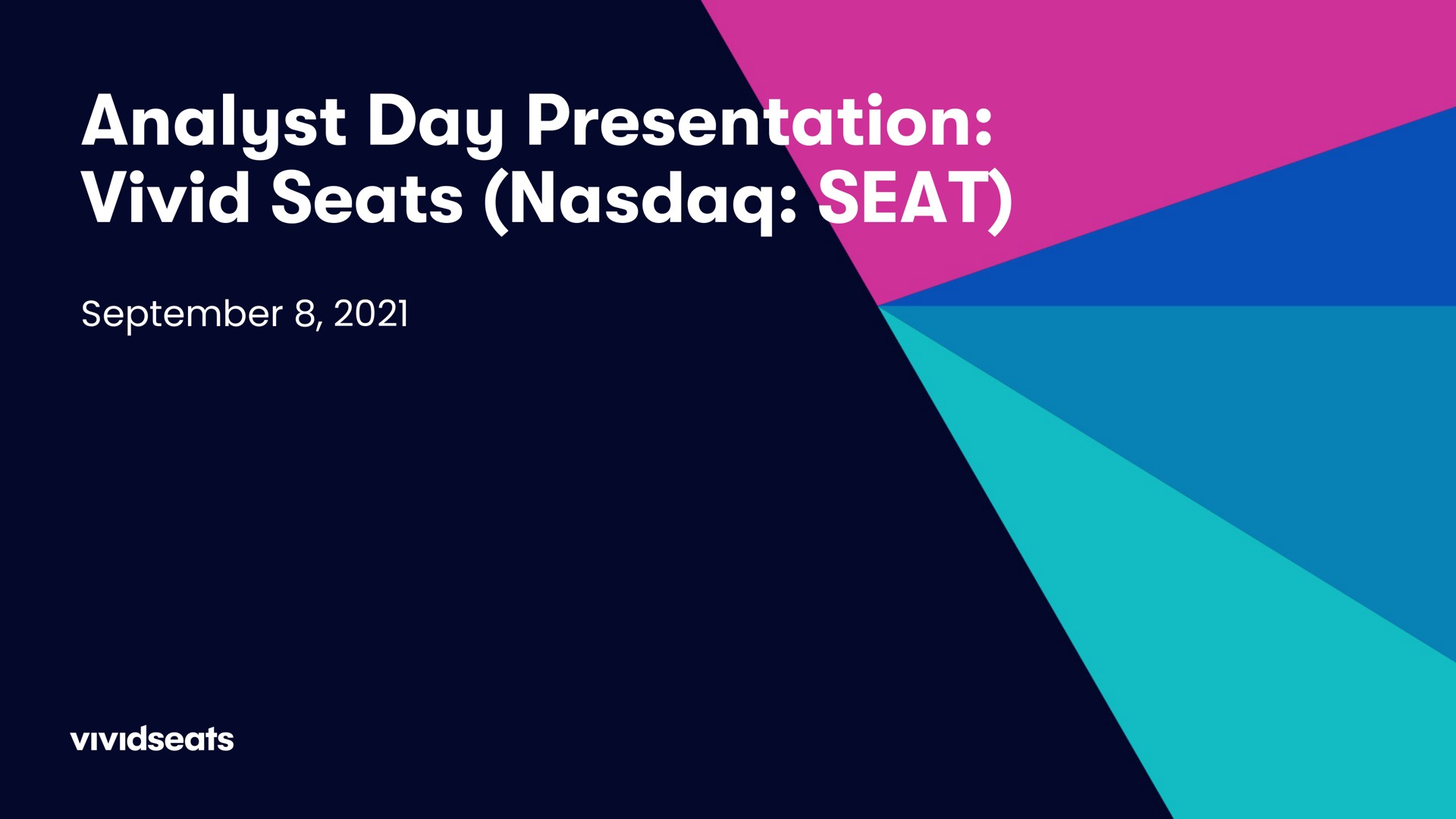 analyst day presentation vivid seats seat | Vivid Seats