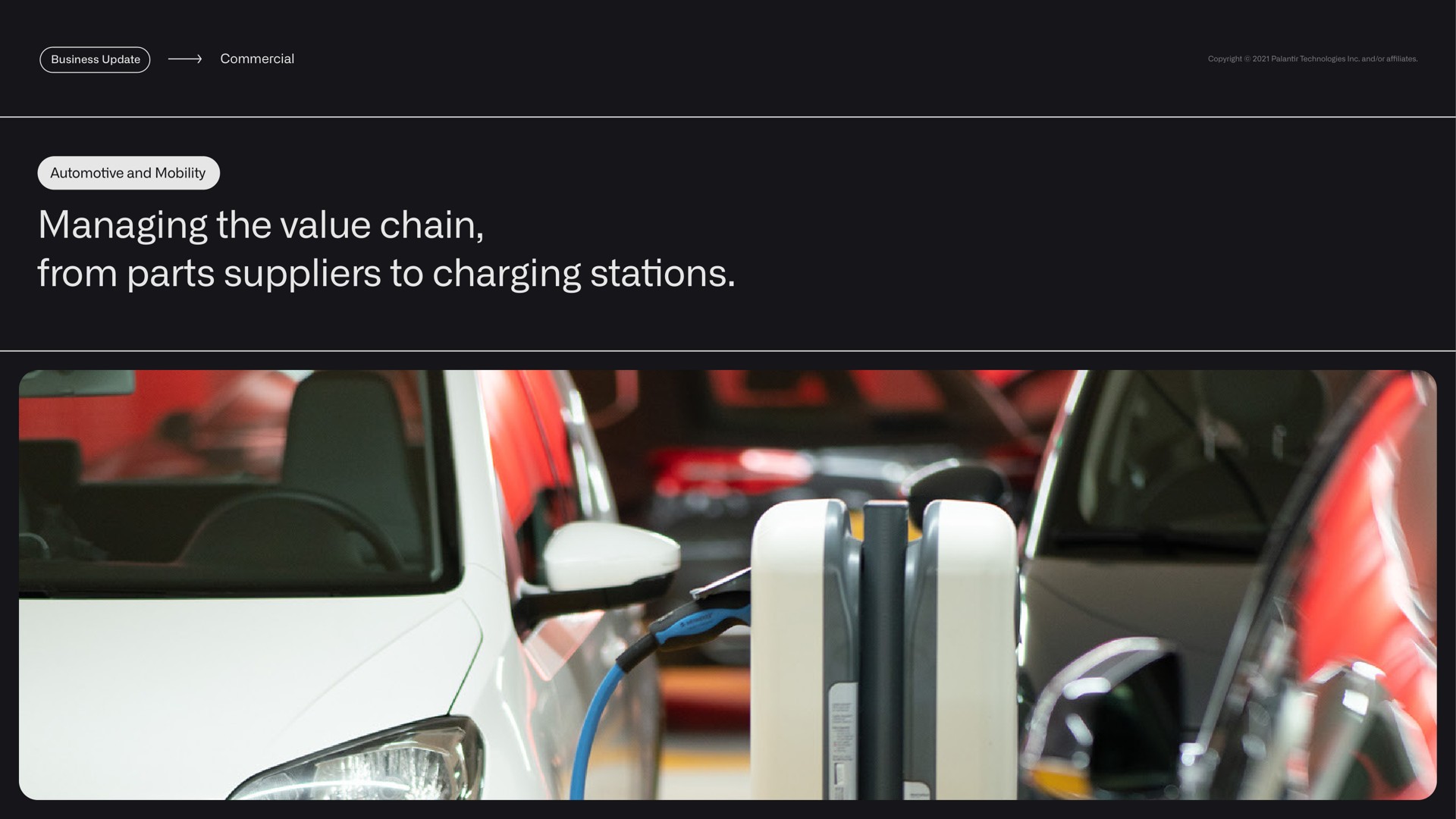 commercial automotive and mobility managing the value chain from parts suppliers to charging stations | Palantir