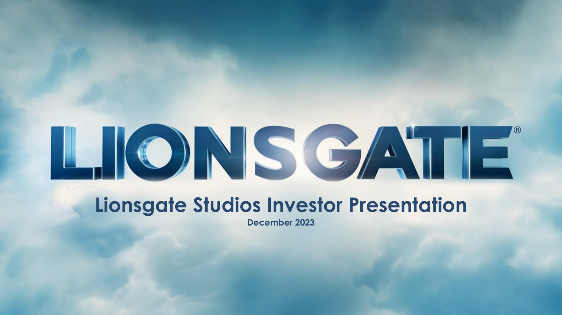 studios investor presentation lions gate | Lionsgate