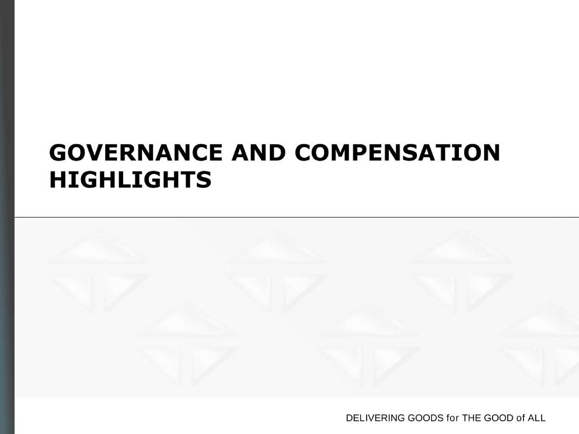 governance and compensation highlights | Trinity Industries