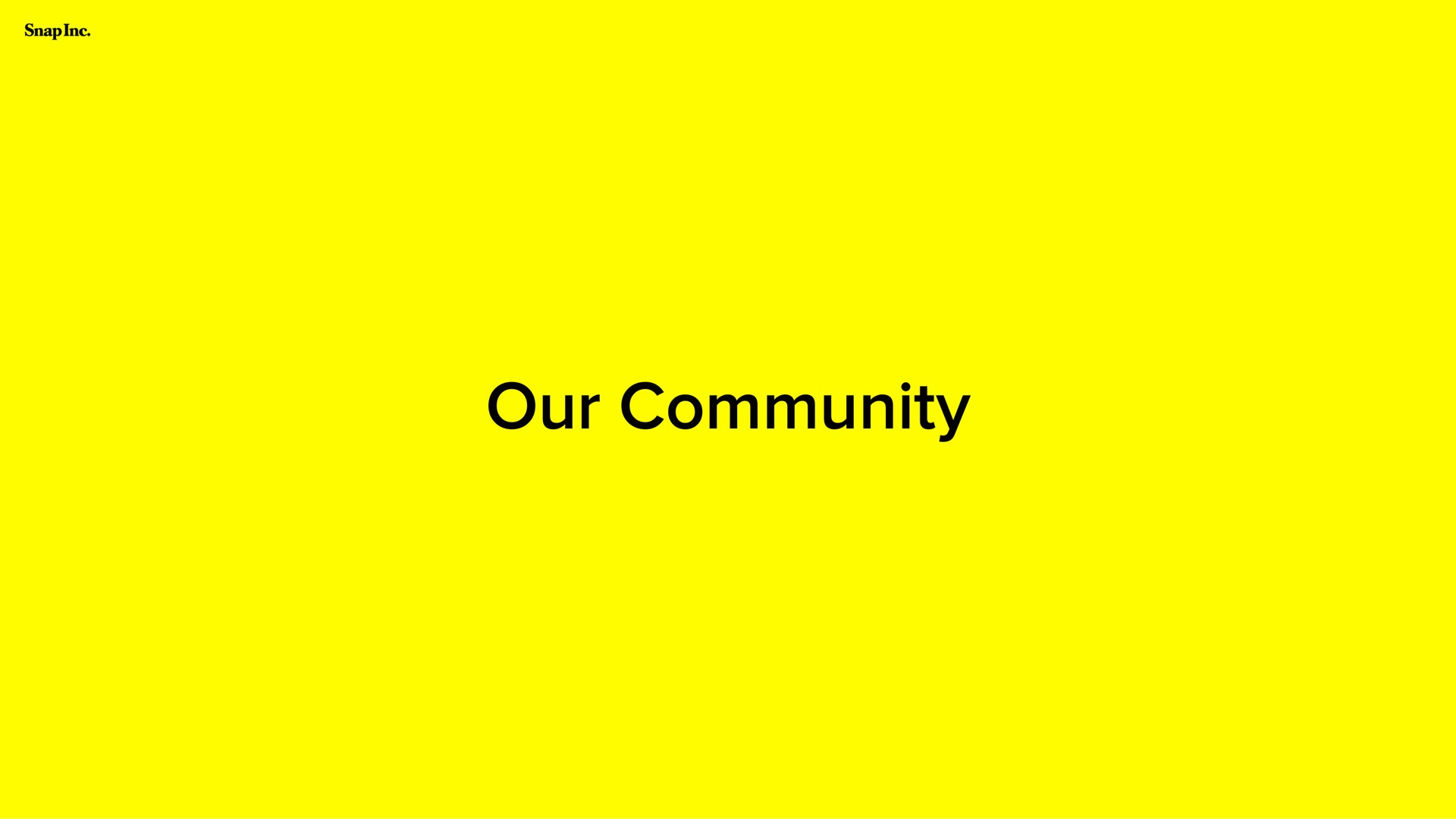 our community | Snap Inc
