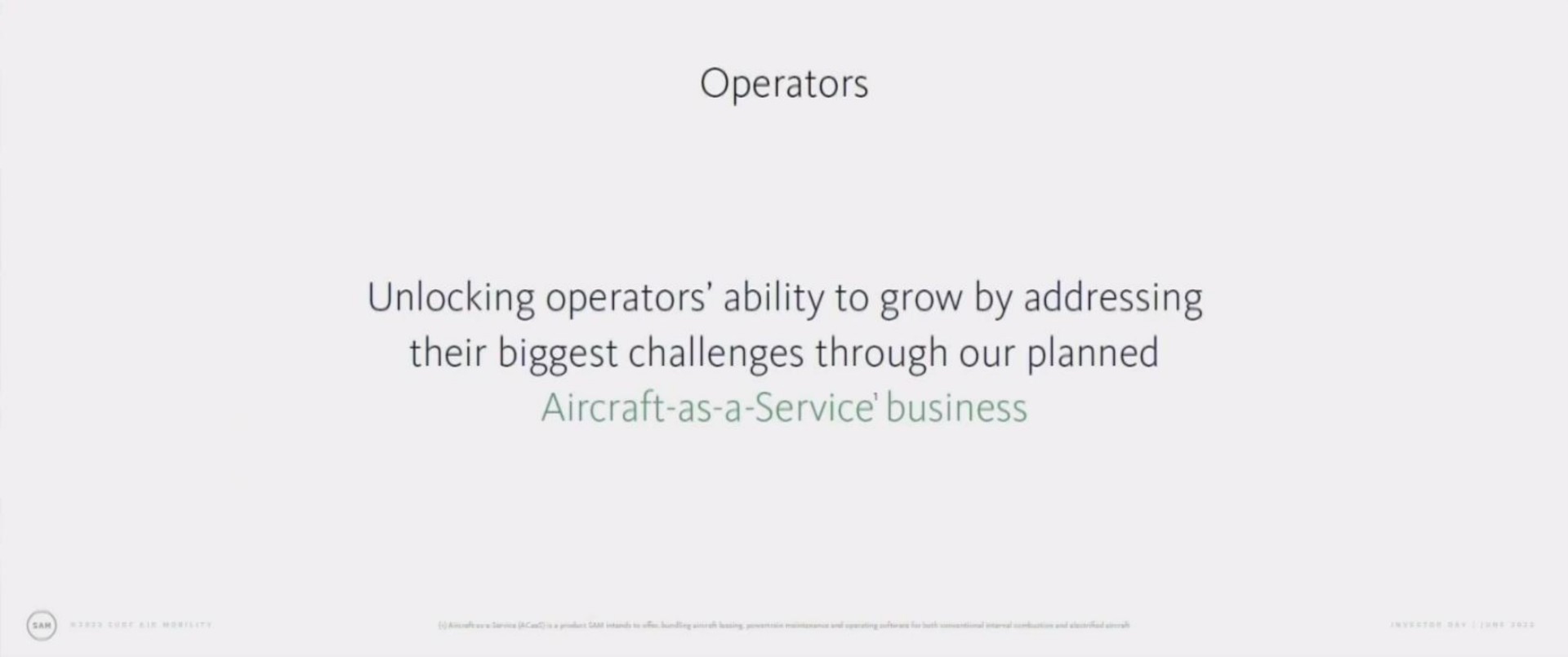 operators unlocking operators ability to grow by addressing their biggest challenges through our planned aircraft as a service business | Surf Air
