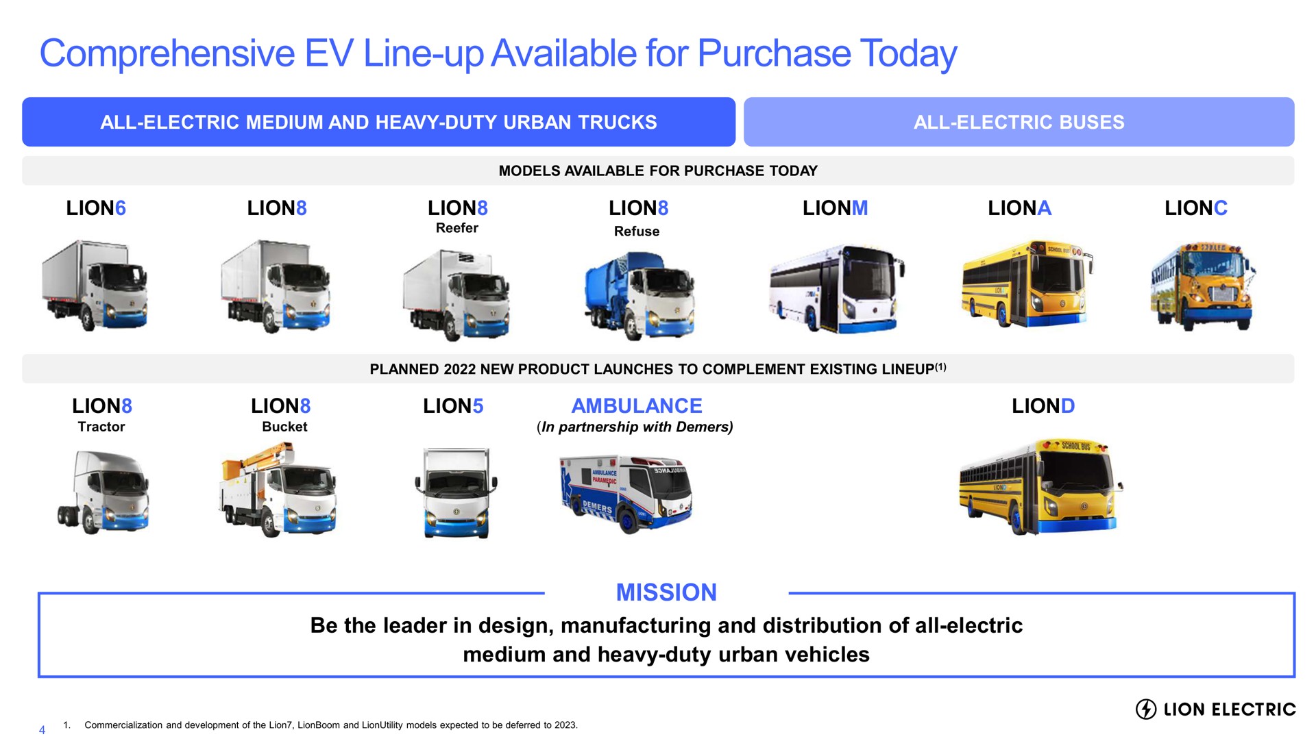 comprehensive line up available for purchase today lion lion lion lion lion lion lion ambulance mission be the leader in design manufacturing and distribution of all electric medium and heavy duty urban vehicles trucks buses lions lions lions lions lions lion electric | Lion Electric