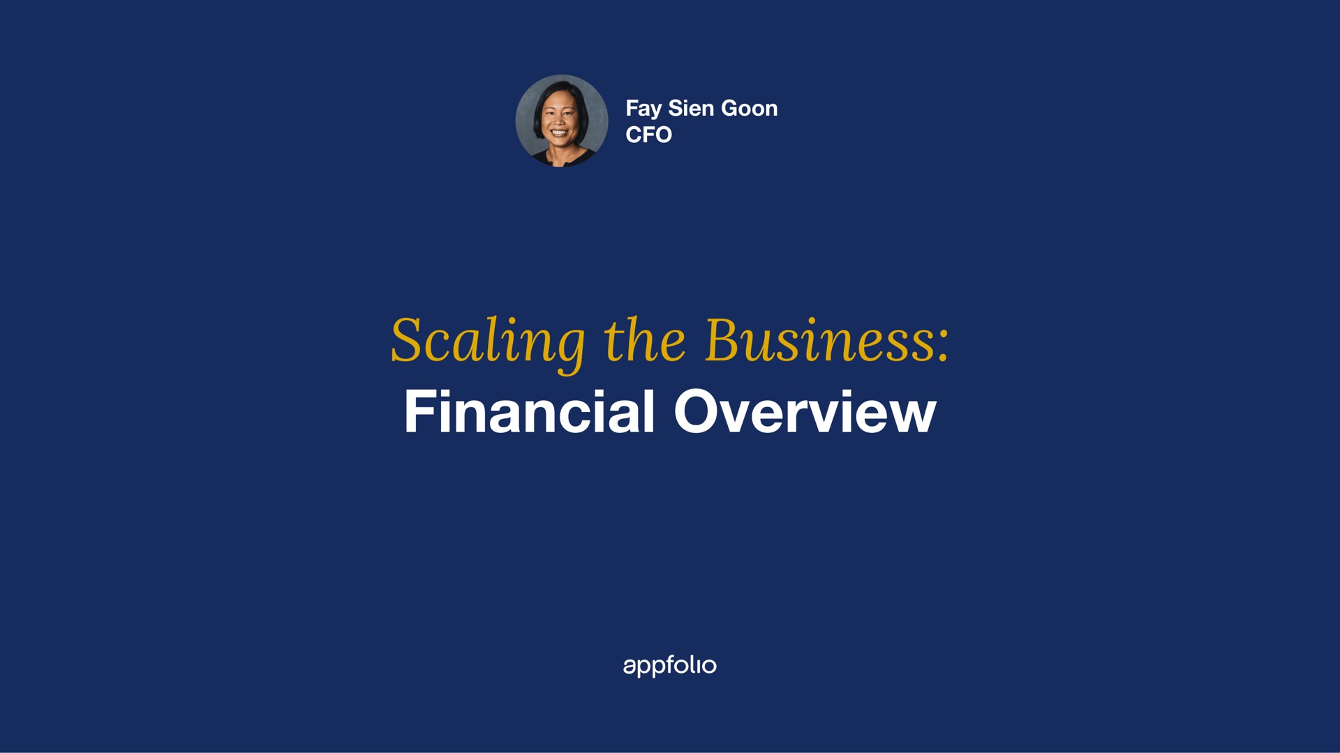 scaling the business financial overview | AppFolio