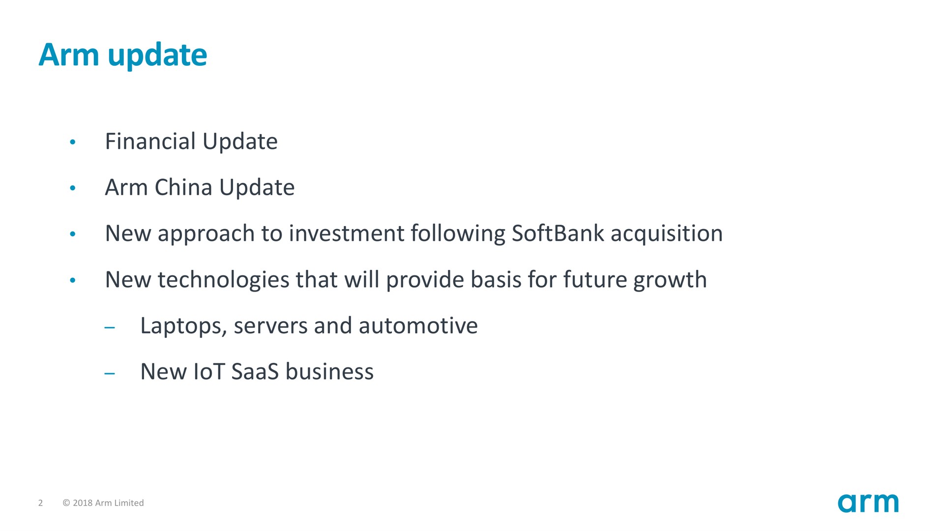 arm update | SoftBank