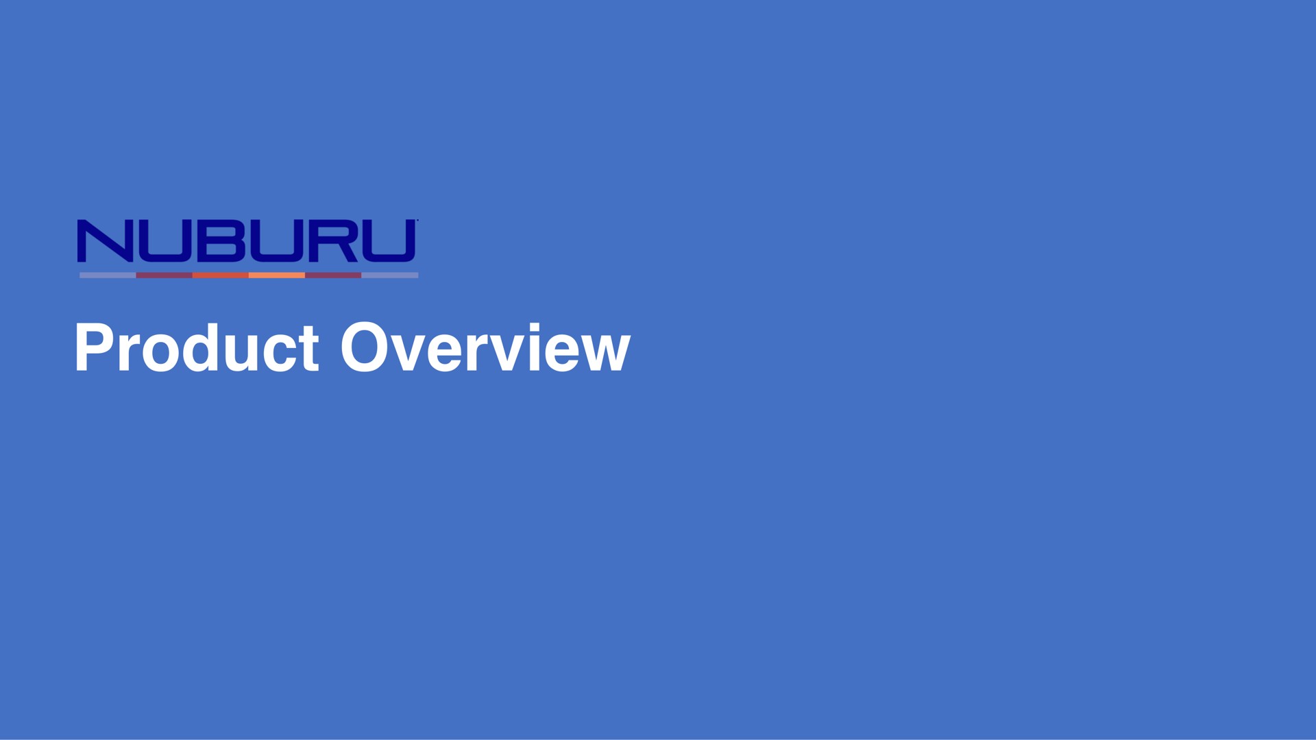 product overview | NUBURU