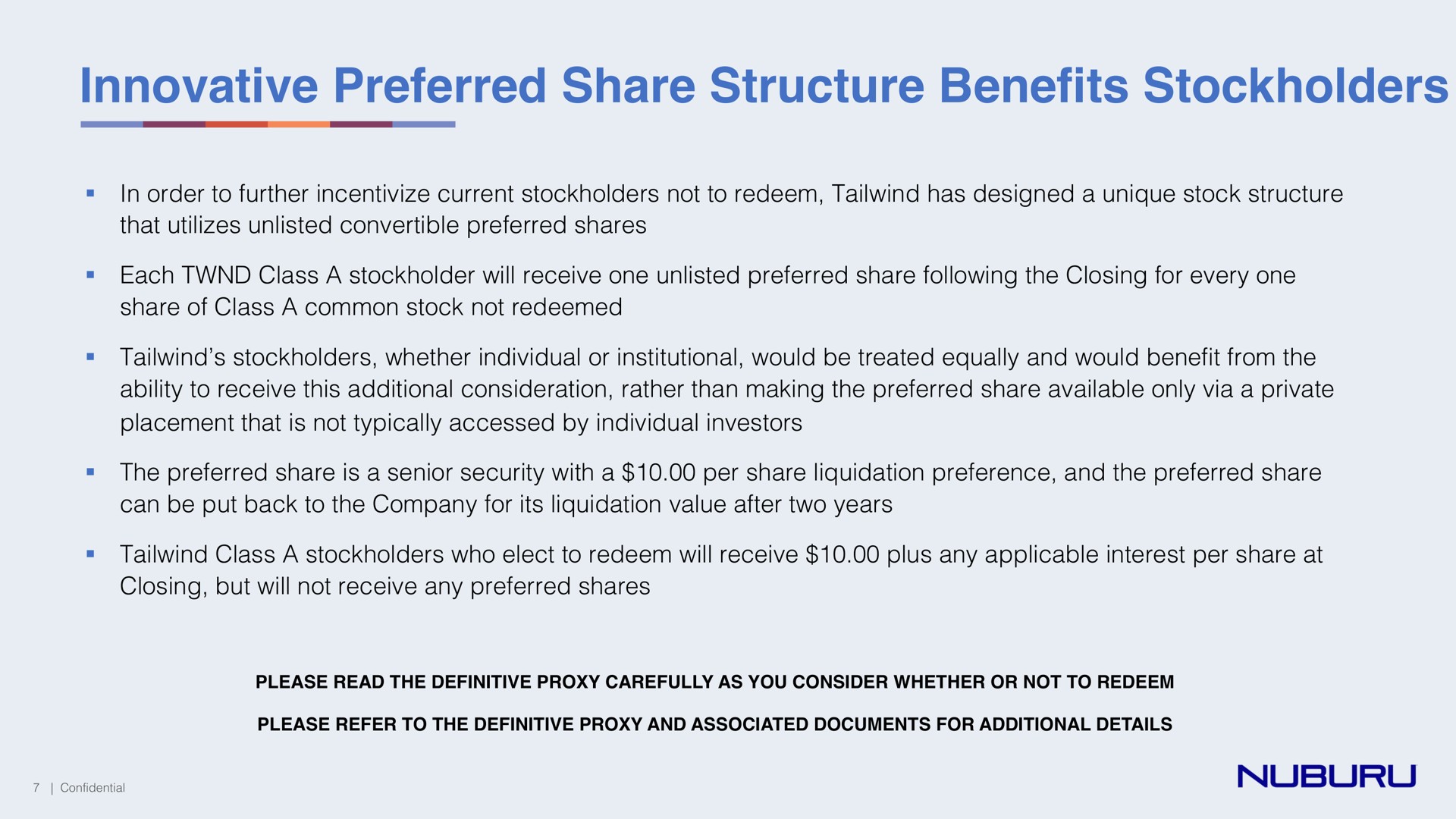 innovative preferred share structure benefits stockholders | NUBURU