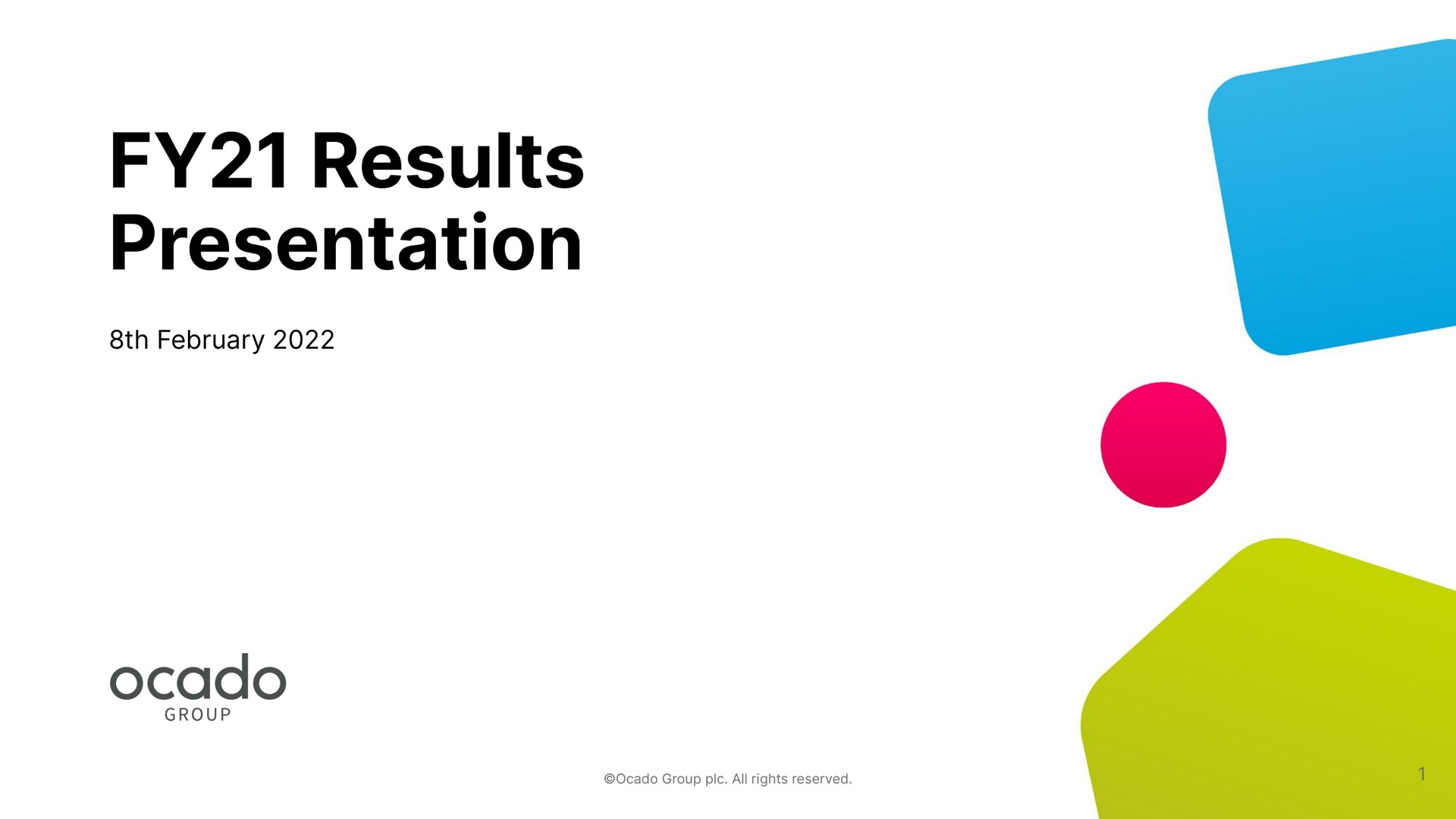 results presentation | Ocado