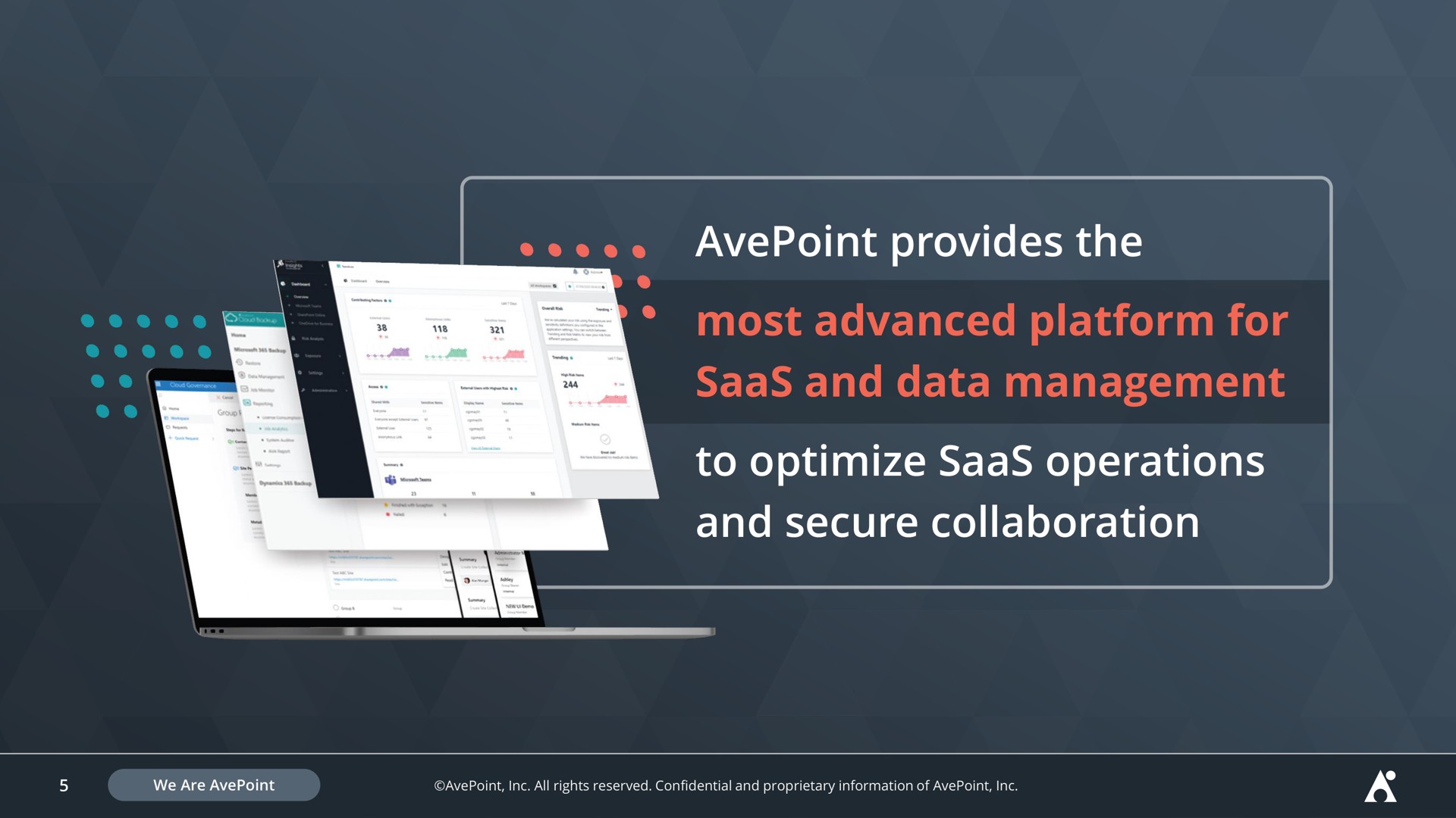 provides the most advanced platform for and data management to optimize operations and secure collaboration | AvePoint