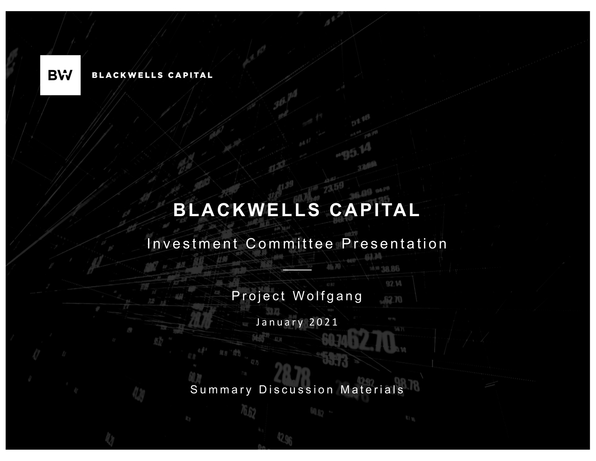 a a i i i a i a capital | Blackwells Capital