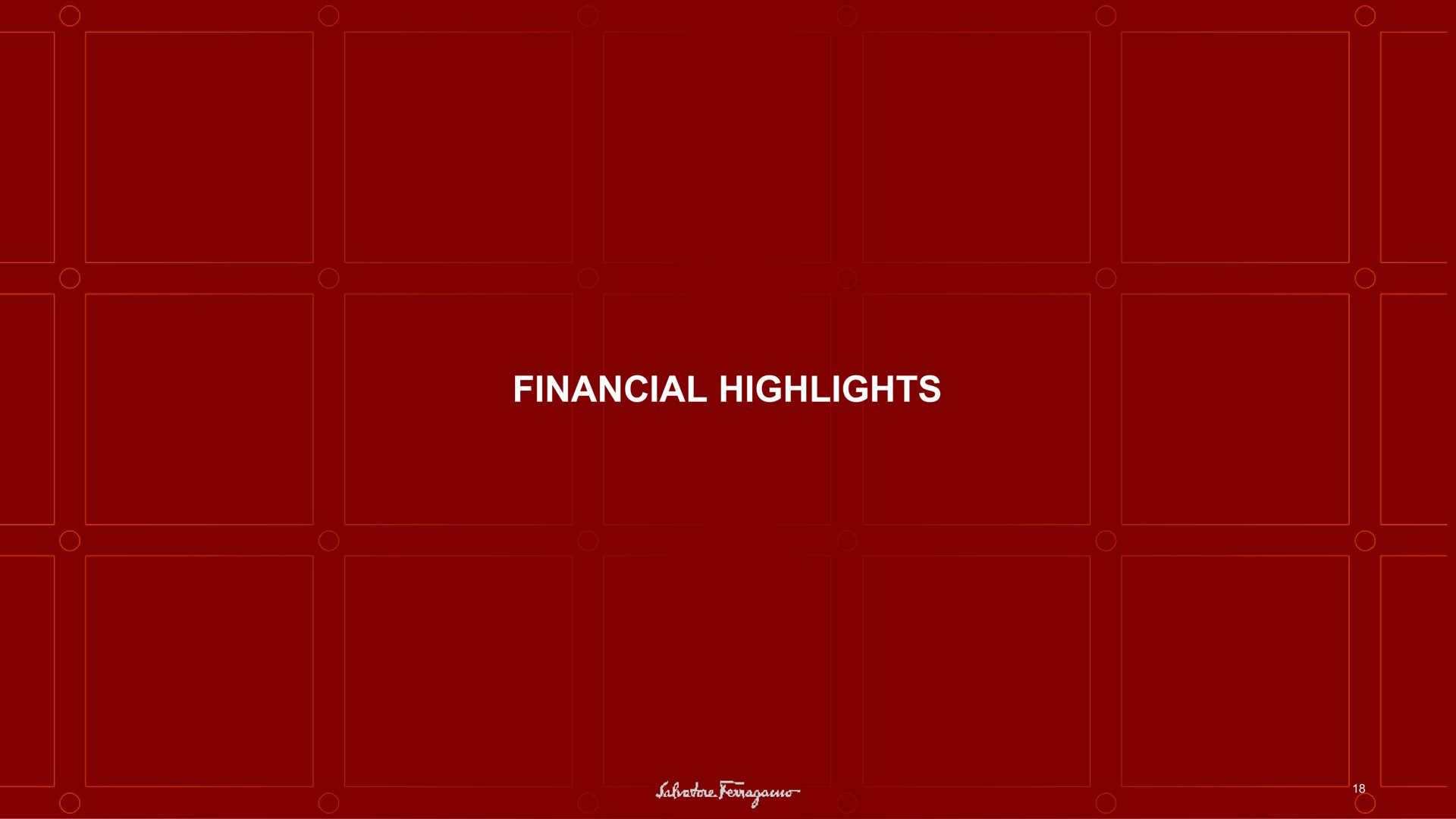 financial highlights | Salvatore Ferragamo