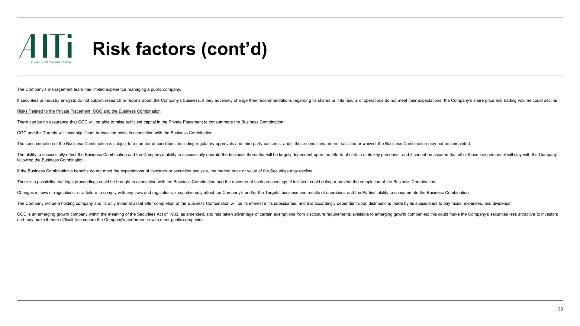 risk factors a | AlTi