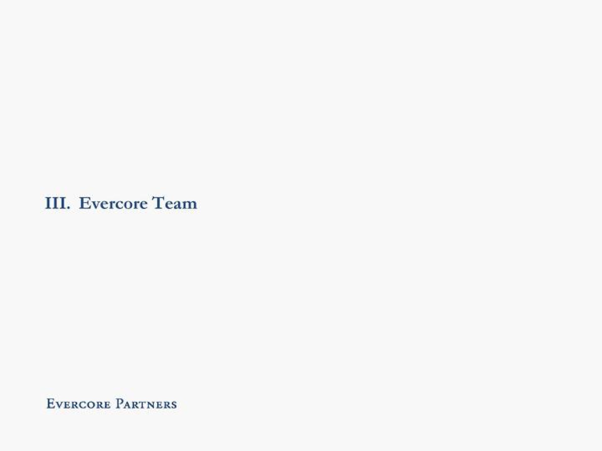 team partners | Evercore