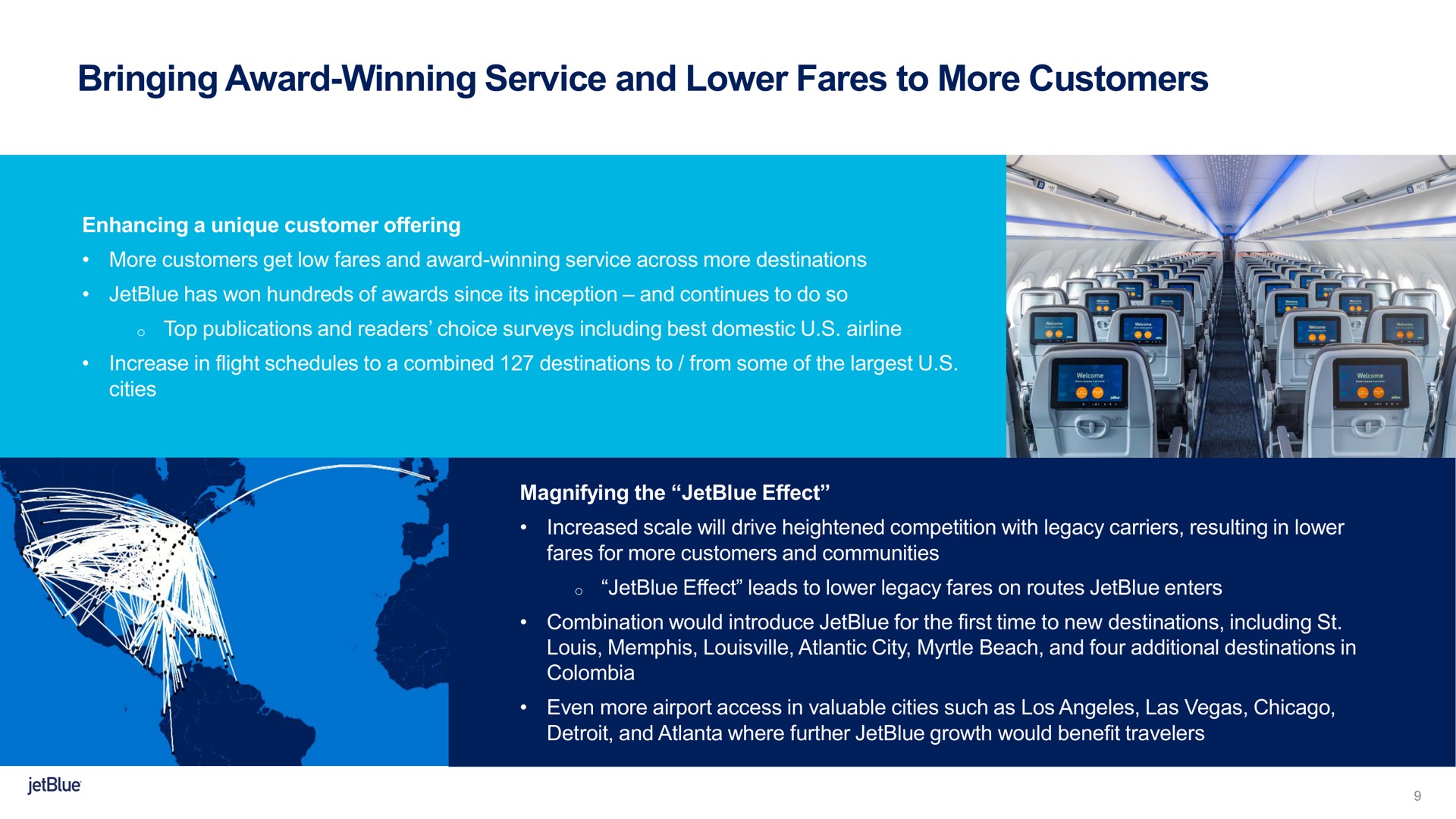 bringing award winning service and lower fares to more customers | jetBlue