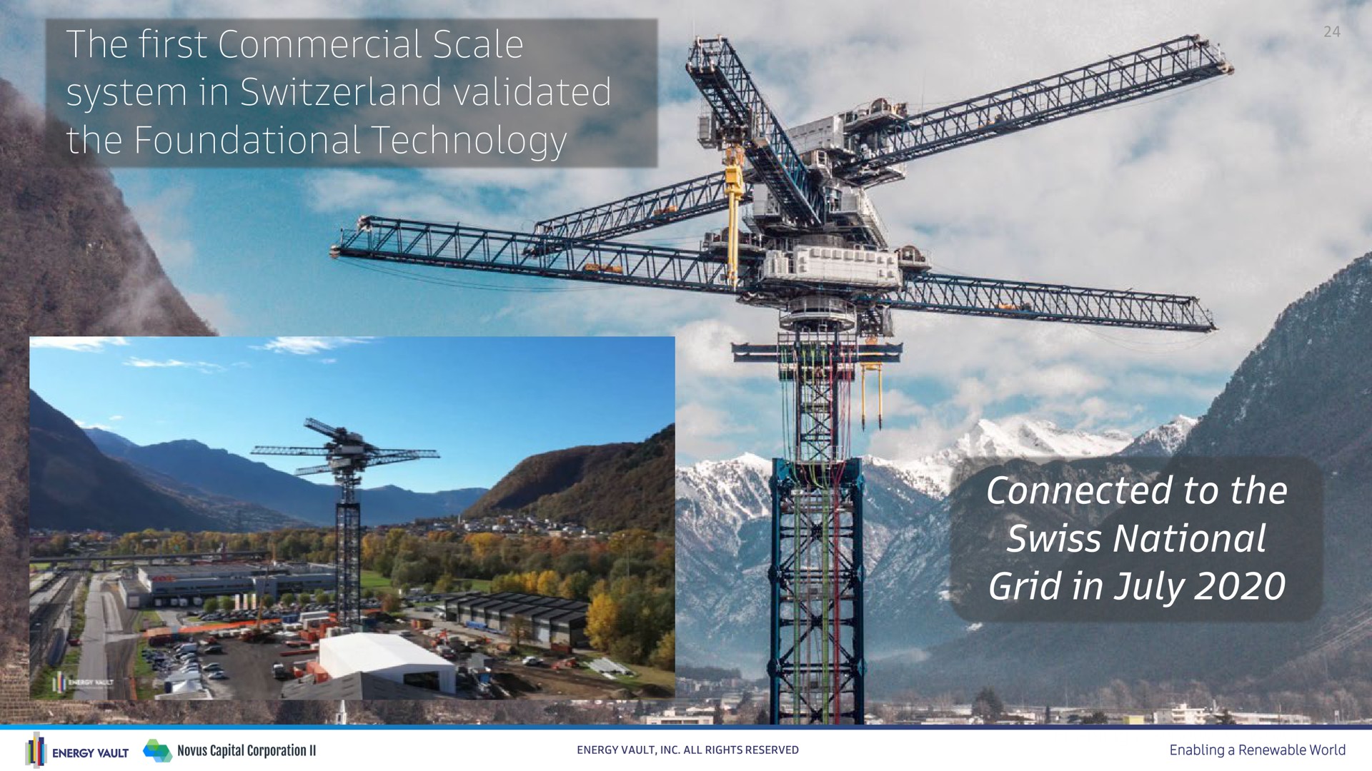 the first commercial scale system in validated the foundational technology connected to the swiss national grid in a ere connect | Energy Vault