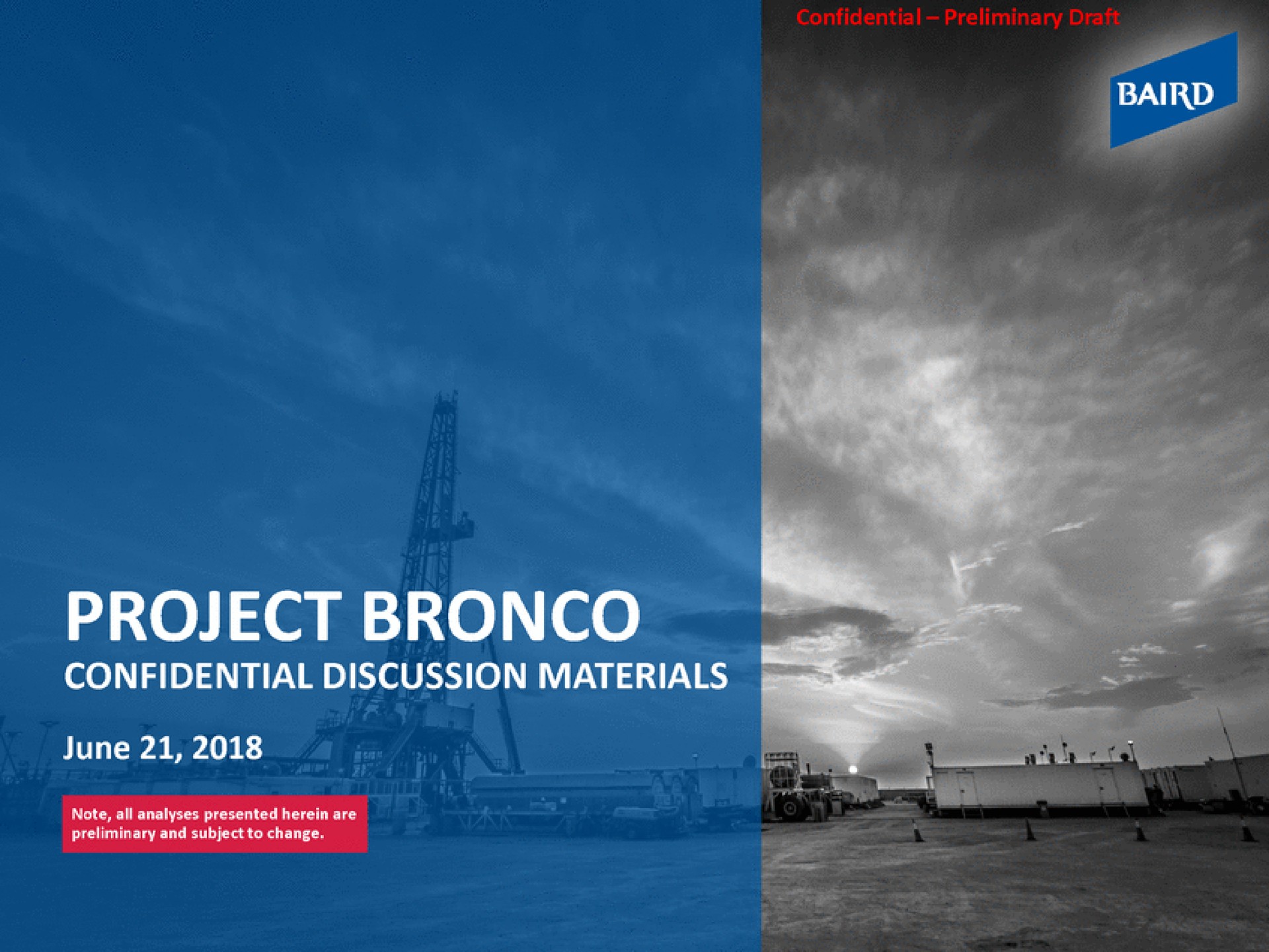 project bronco rigor rea | Baird