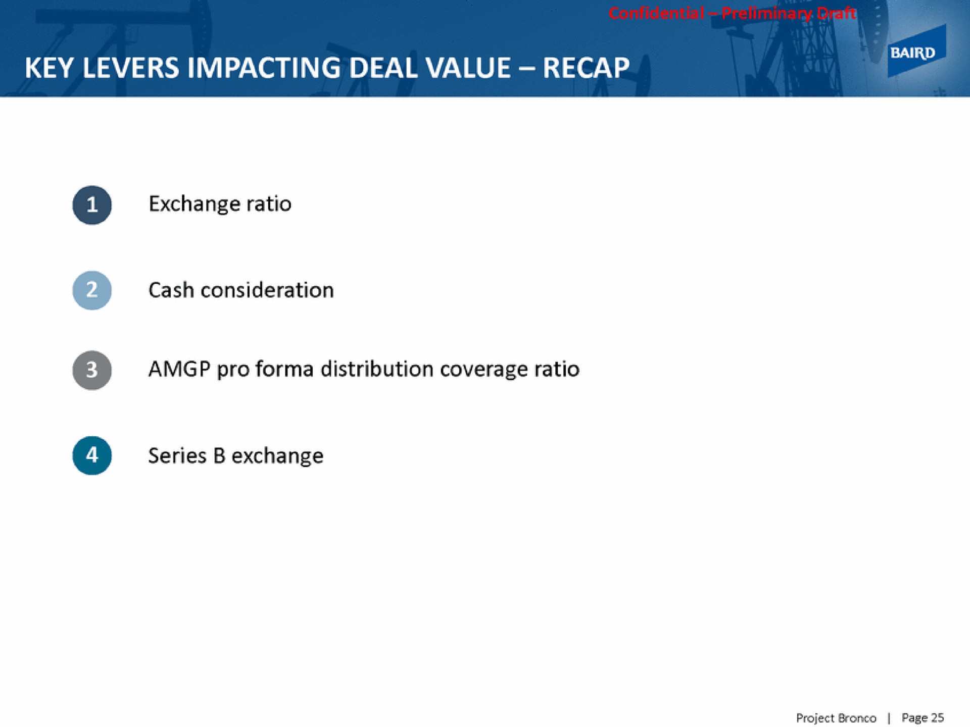 key levers impacting deal value recap | Baird
